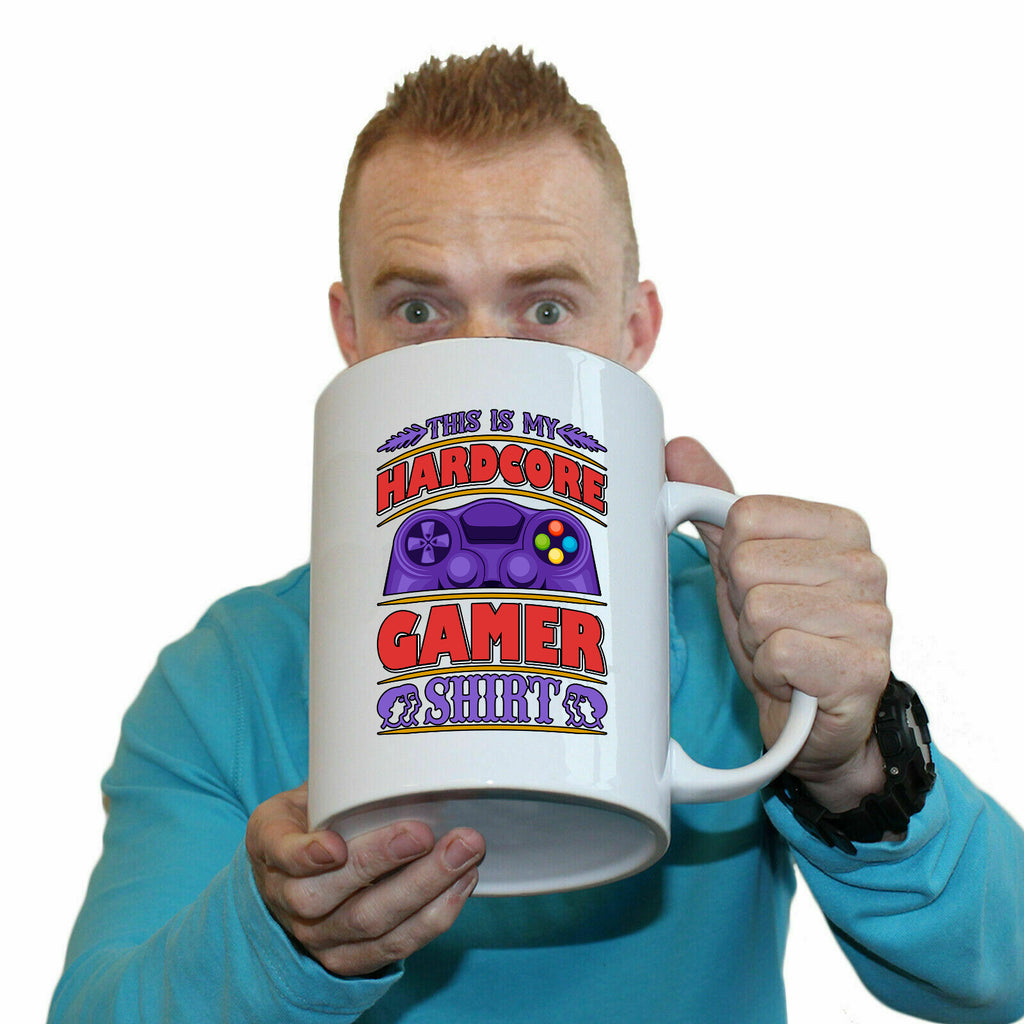 This Is My Hardcore Gamer Shirt Gaming - Funny Giant 2 Litre Mug
