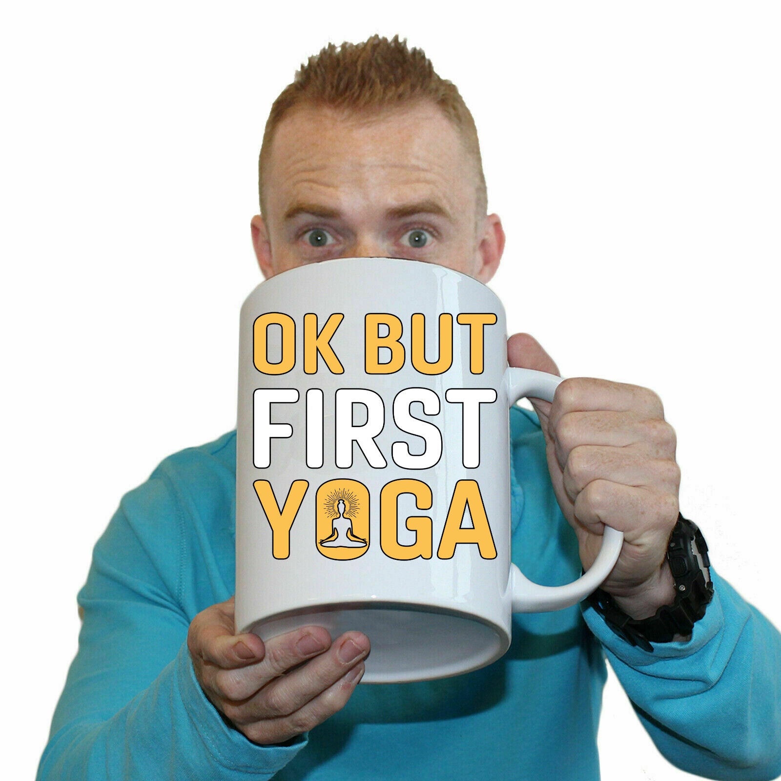 Ok But First Yoga - Funny Giant 2 Litre Mug