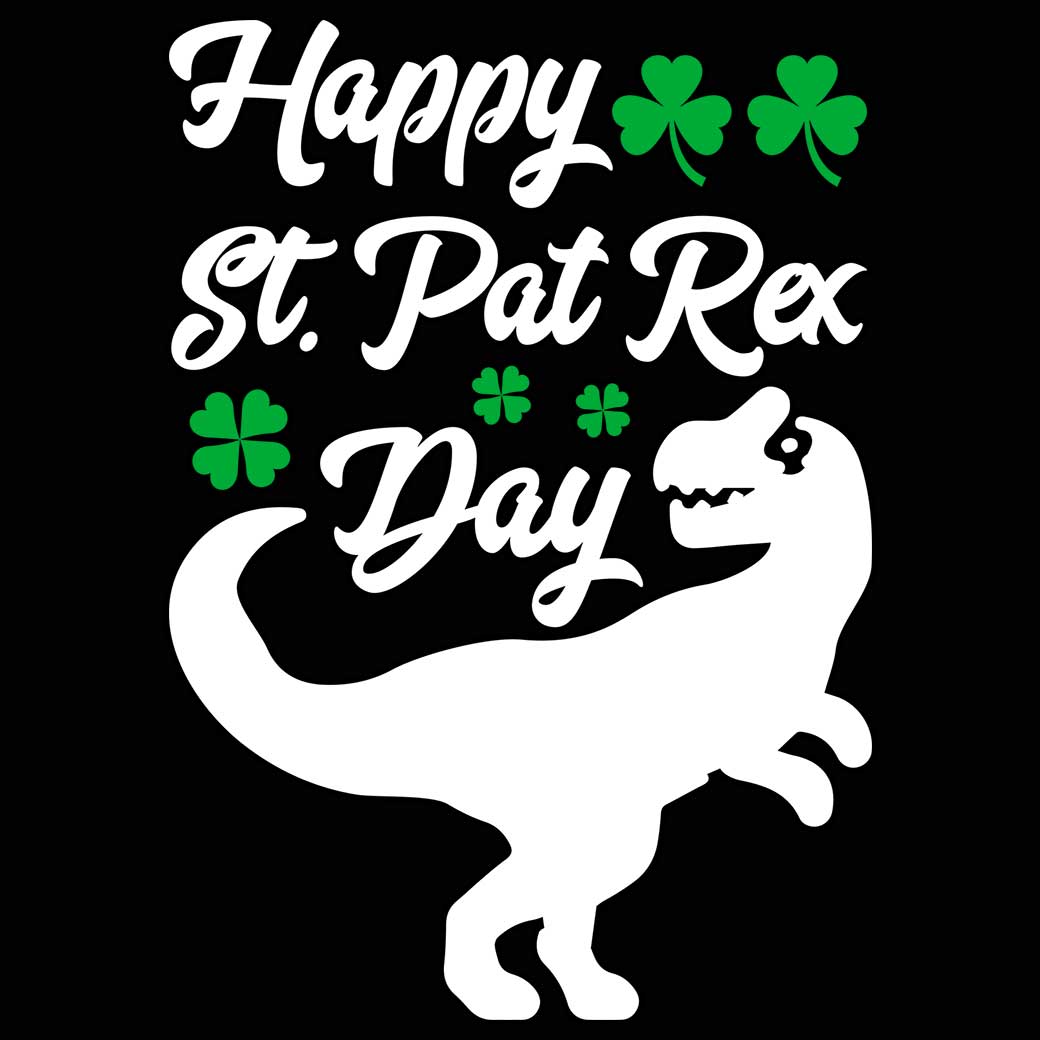 Happy St Patricks Day T Rex Dinosaur Irish - Mens 123t Funny T-Shirt Tshirts