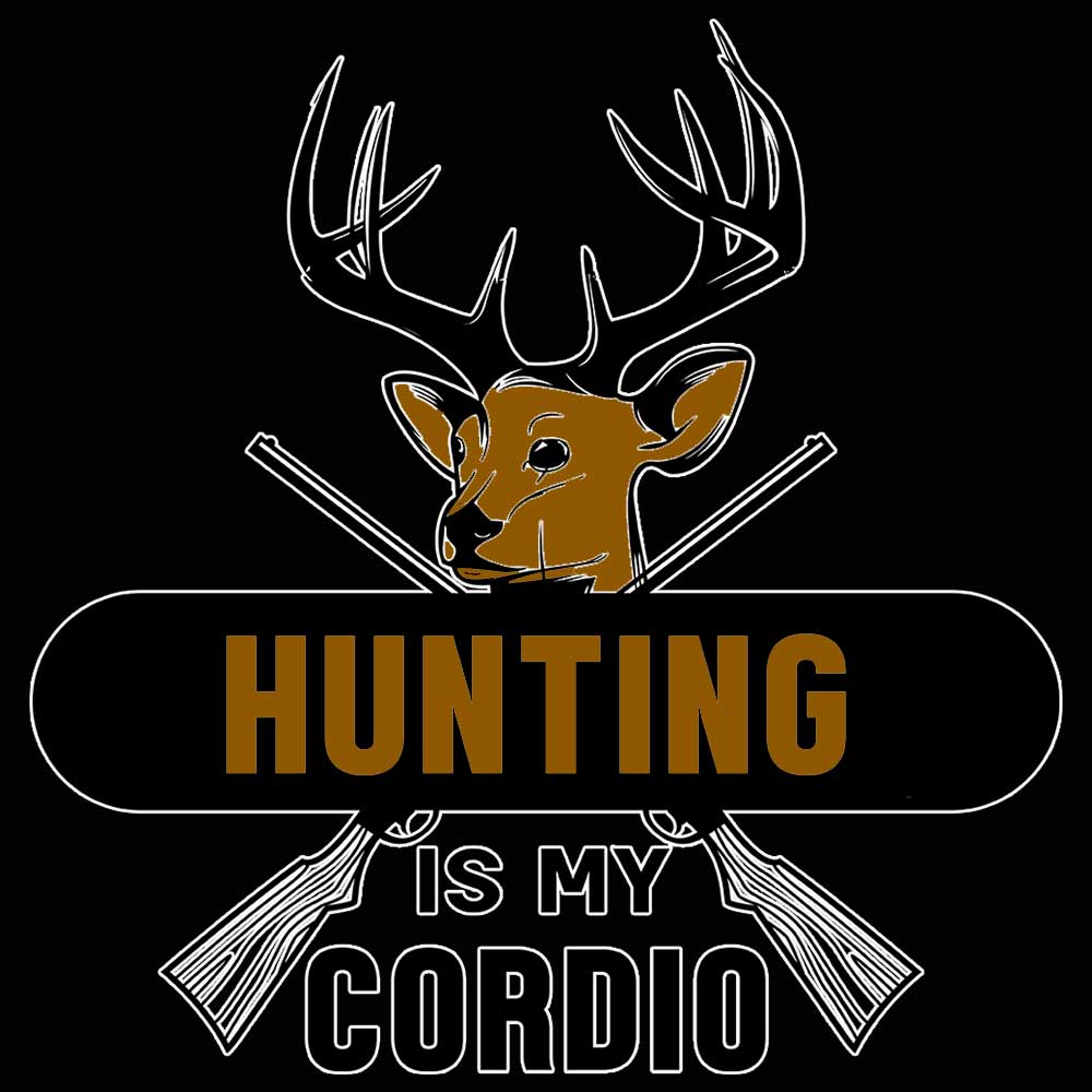 Hunting Is My Cardio Hunt Deer - Mens 123t Funny T-Shirt Tshirts