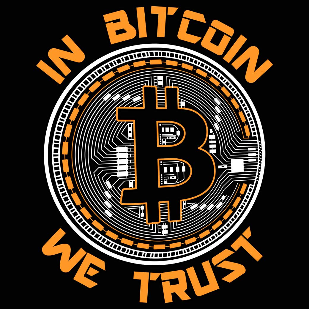 In Bitcoin We Trust Crypto Large Coin Design - Mens 123t Funny T-Shirt Tshirts