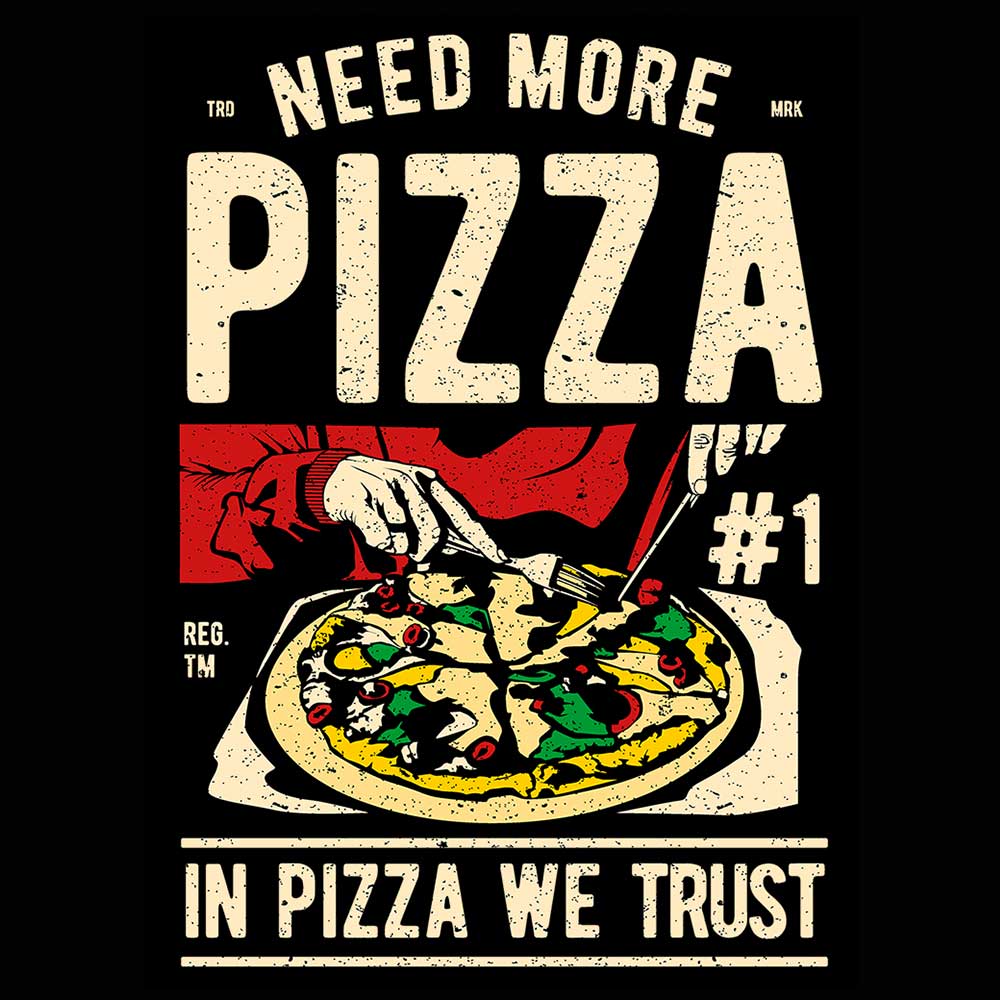 In Pizza We Trust - Mens 123t Funny T-Shirt Tshirts