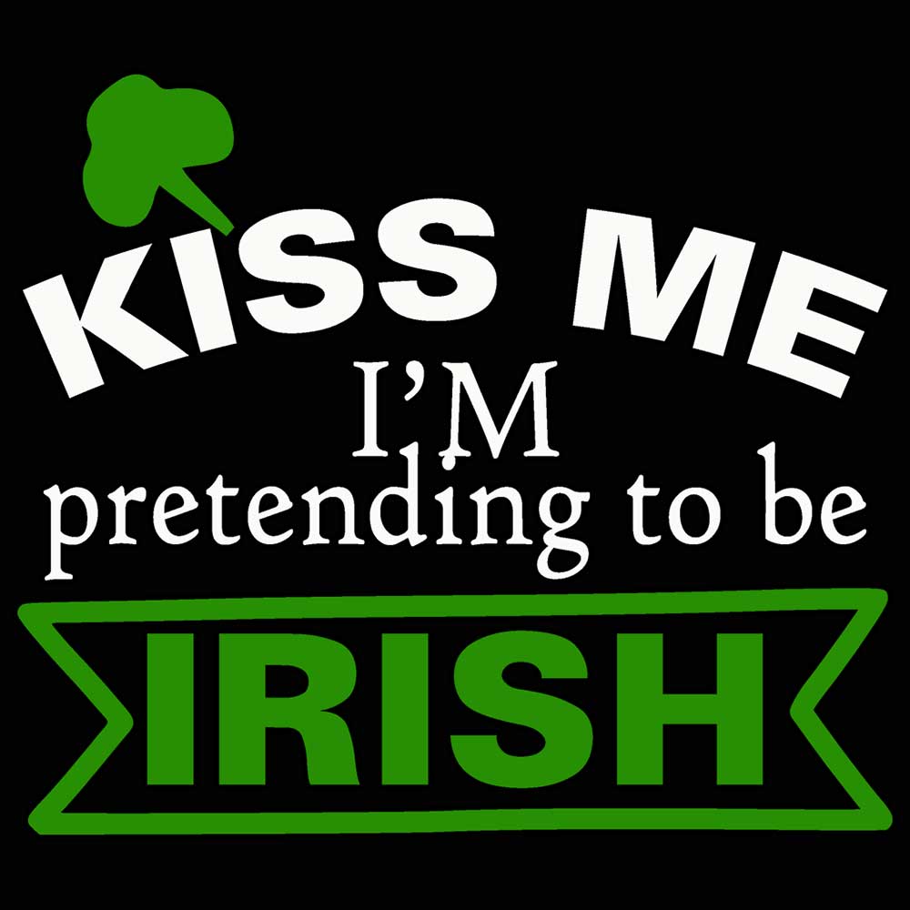 Kiss Me Pretending To Be Irish St Patricks Day - Mens 123t Funny T-Shirt Tshirts