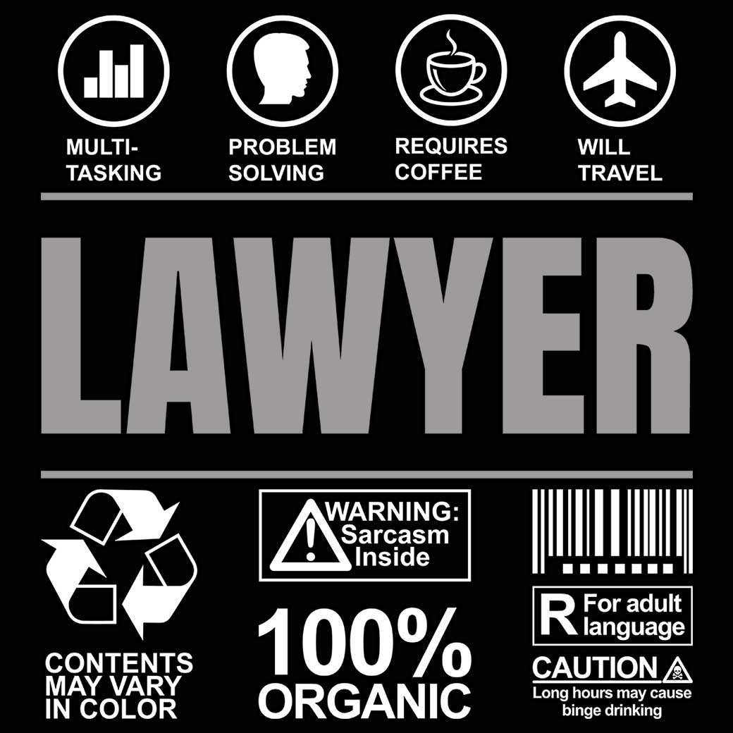 Lawyer Sarcastic Humour - Mens 123t Funny T-Shirt Tshirts