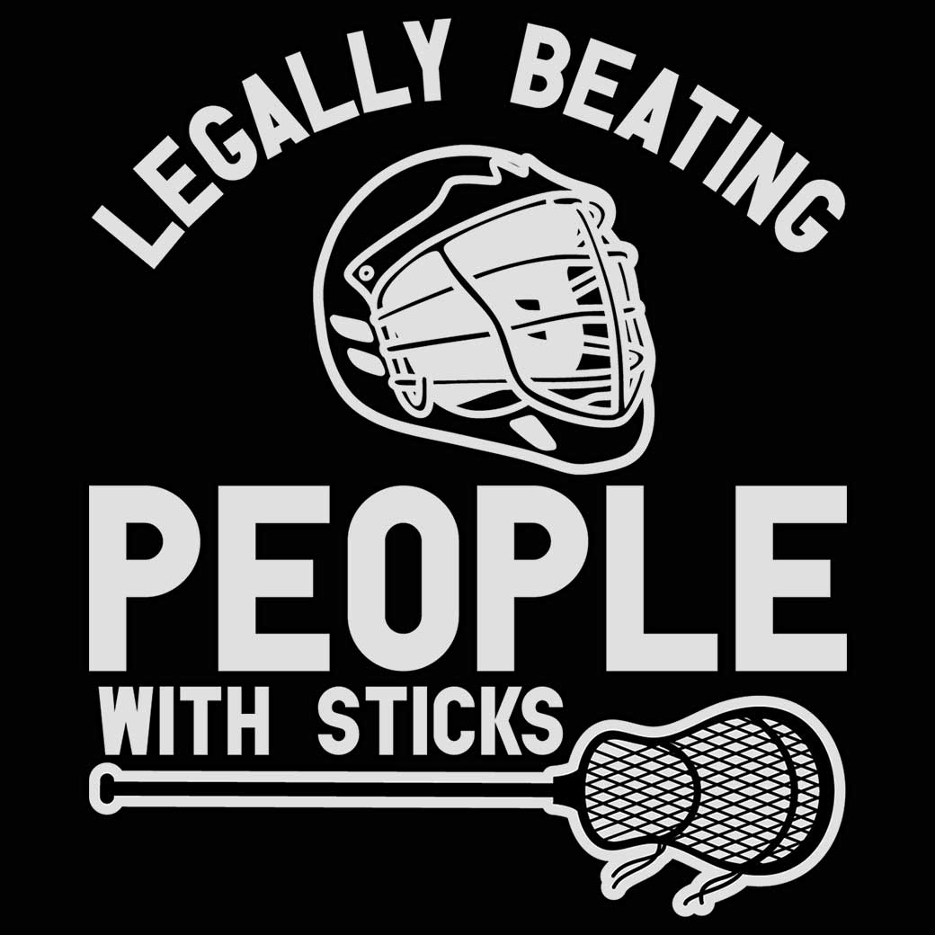 Legally Beating People With Sticks - Mens 123t Funny T-Shirt Tshirts