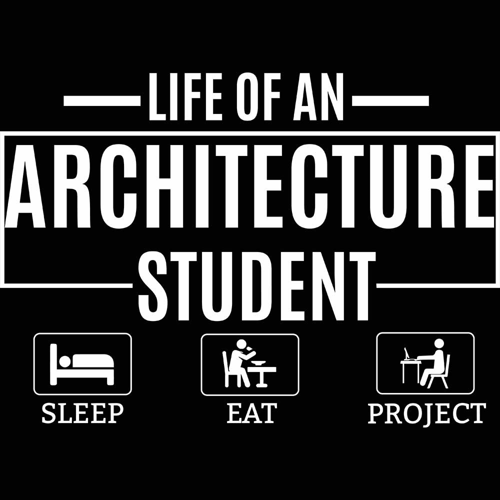Life Of An Architecture Student Architect - Mens 123t Funny T-Shirt Tshirts