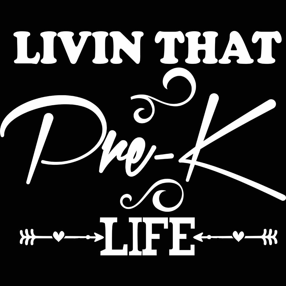 Livin That Pre K Life Preschool School - Mens 123t Funny T-Shirt Tshirts