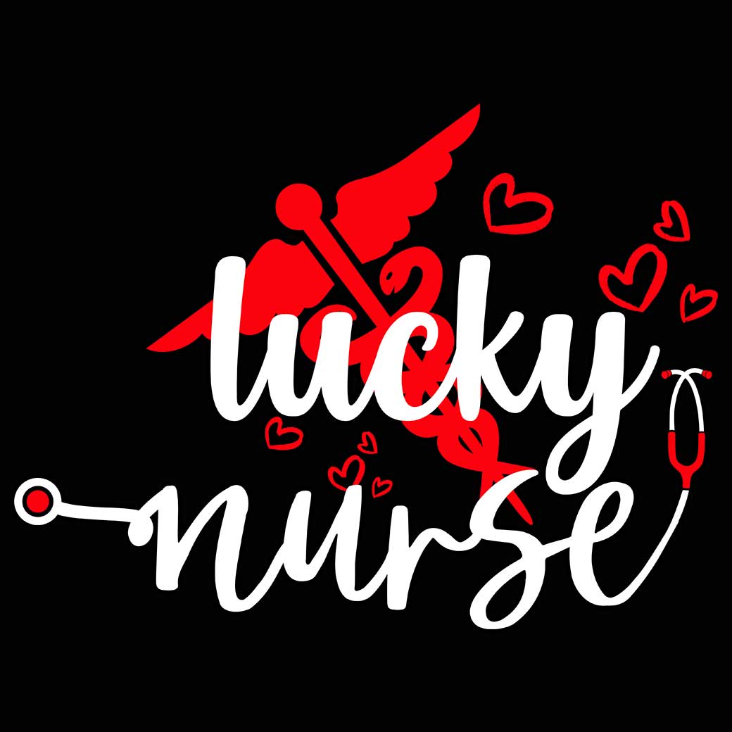 Lucky Nurse Nursing - Mens 123t Funny T-Shirt Tshirts