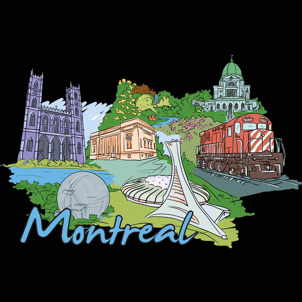 Montreal Canada Country Flag Destination - Mens 123t Funny T-Shirt Tshirts