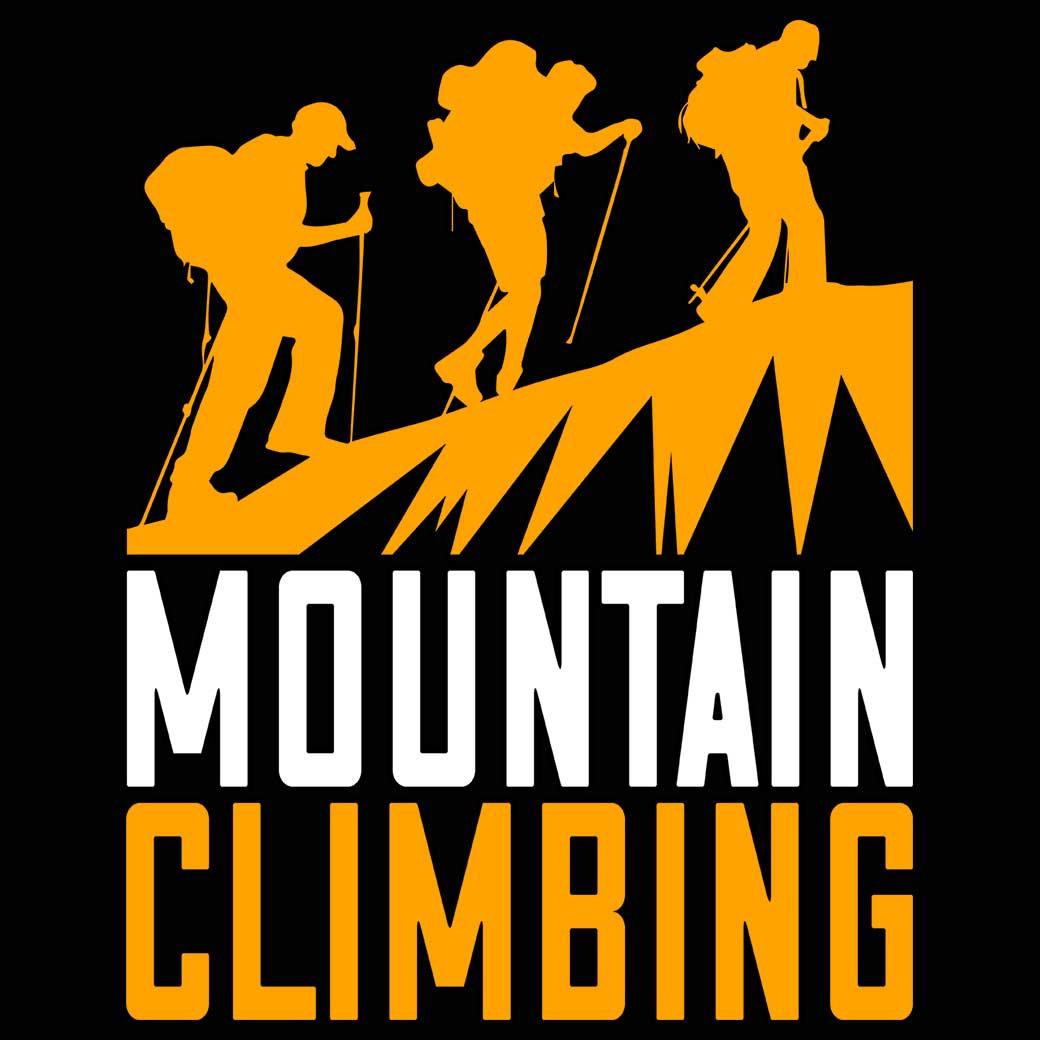 Mountain Climbing Hiking - Mens 123t Funny T-Shirt Tshirts