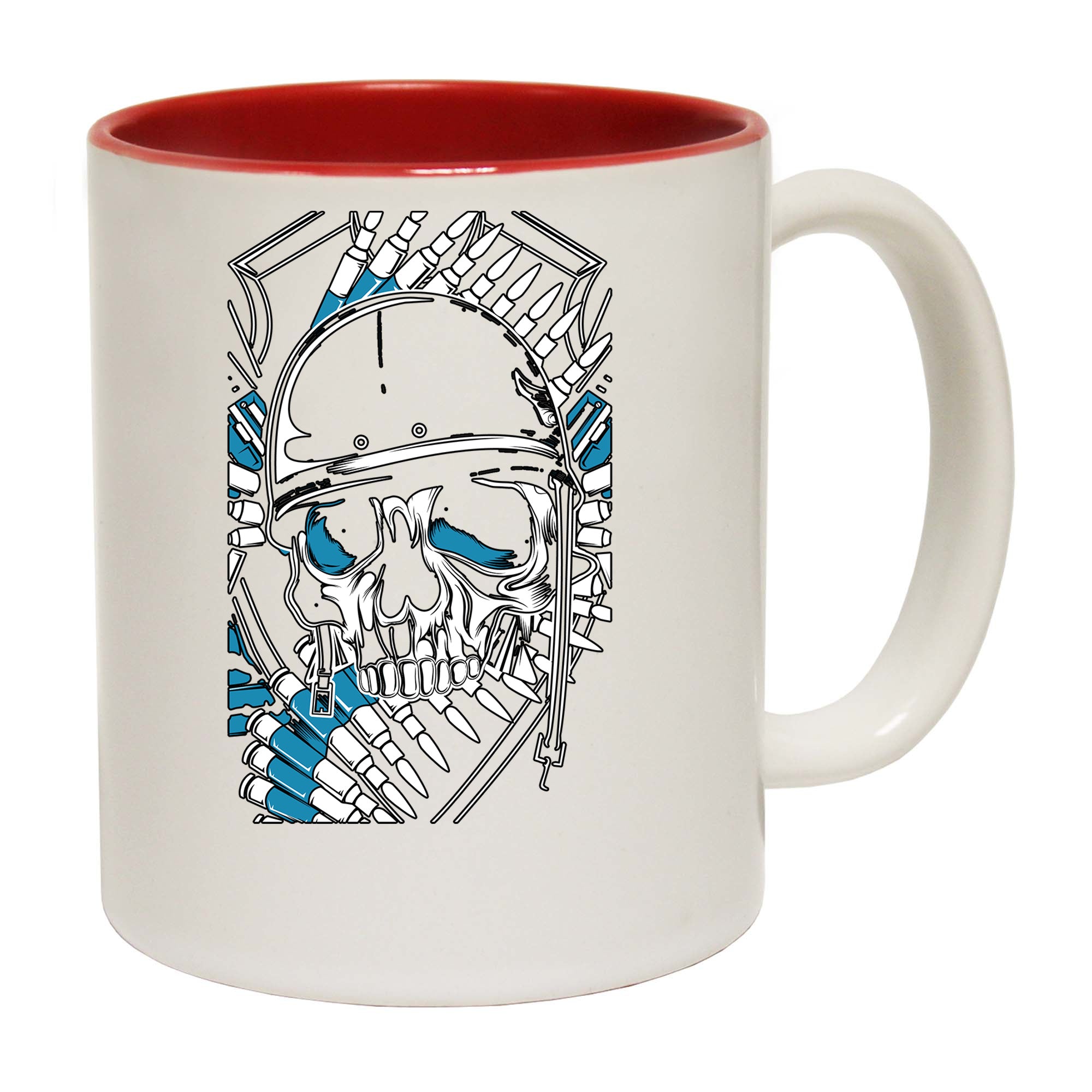 Soldier Skull Bullets - Funny Coffee Mug