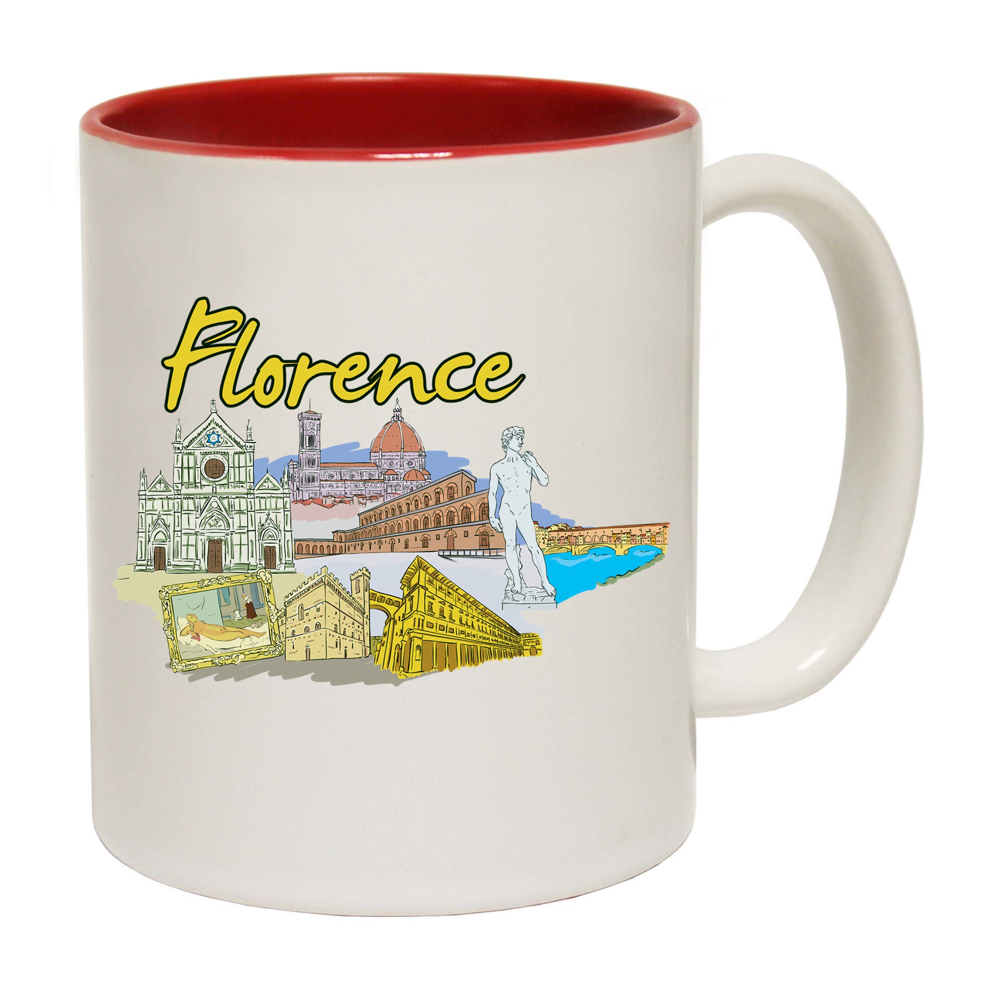 Florence Italy Country Flag Destination - Funny Coffee Mug
