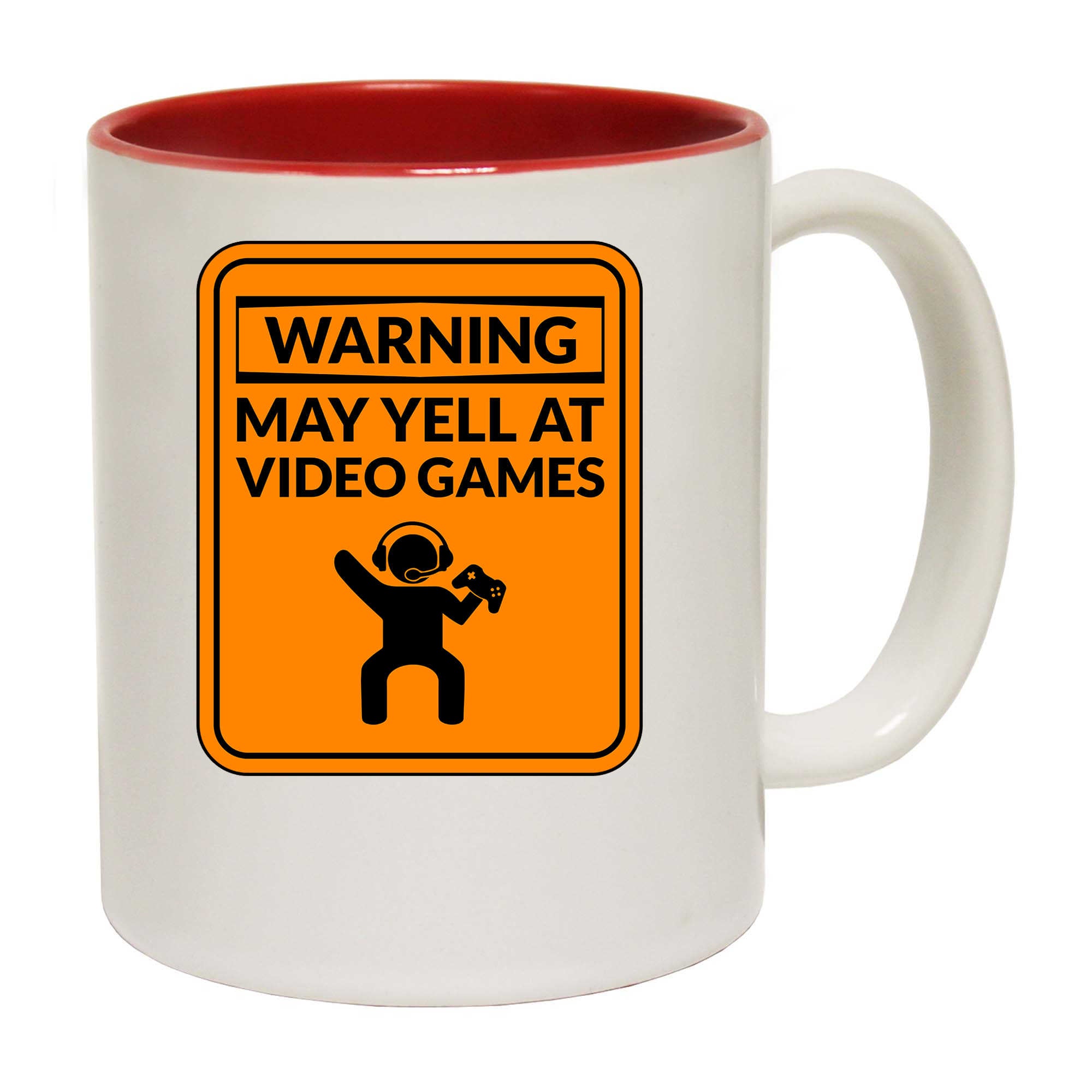 Warning May Yell At Video Games Gamer - Funny Coffee Mug