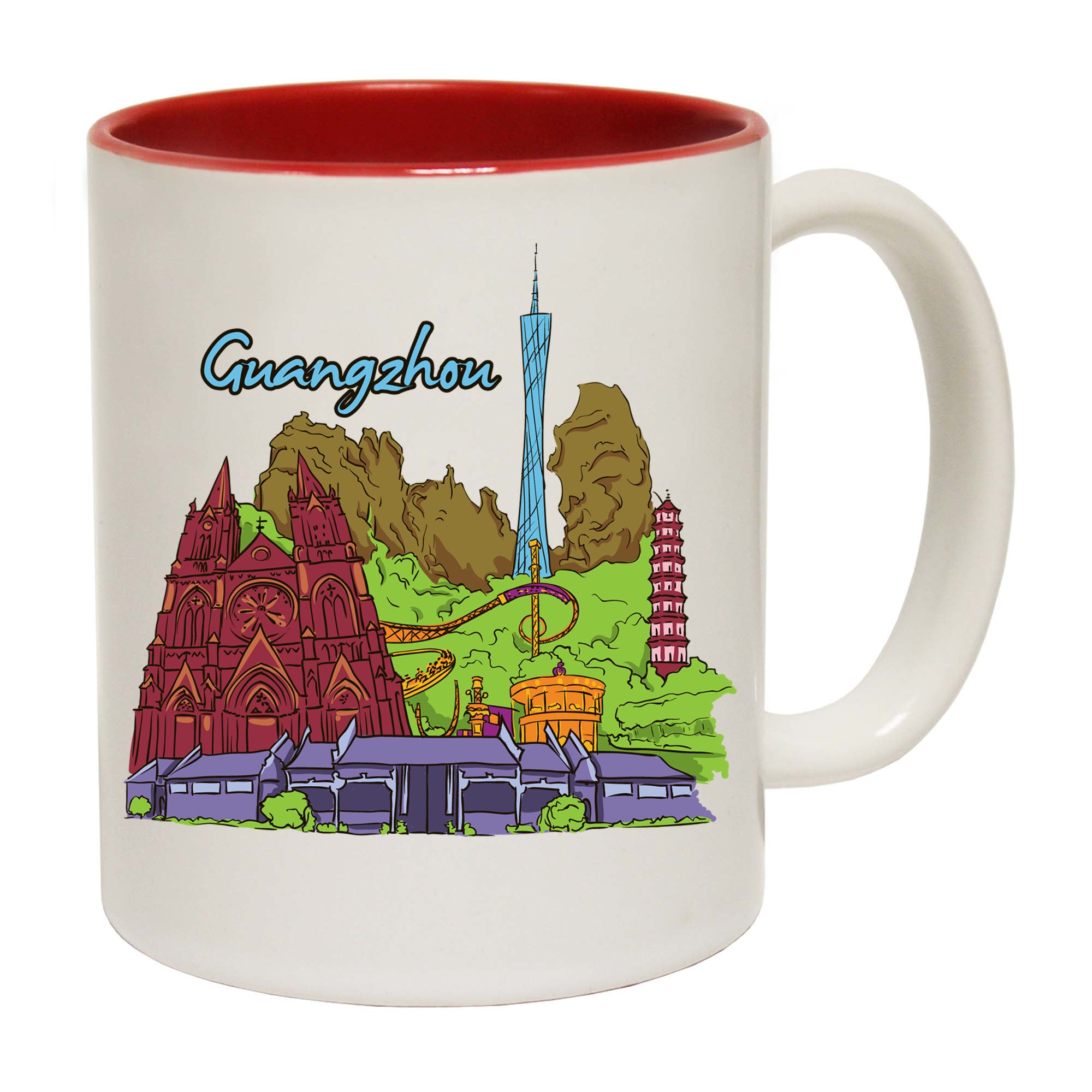 Guangzhou China Country Flag Destination - Funny Coffee Mug