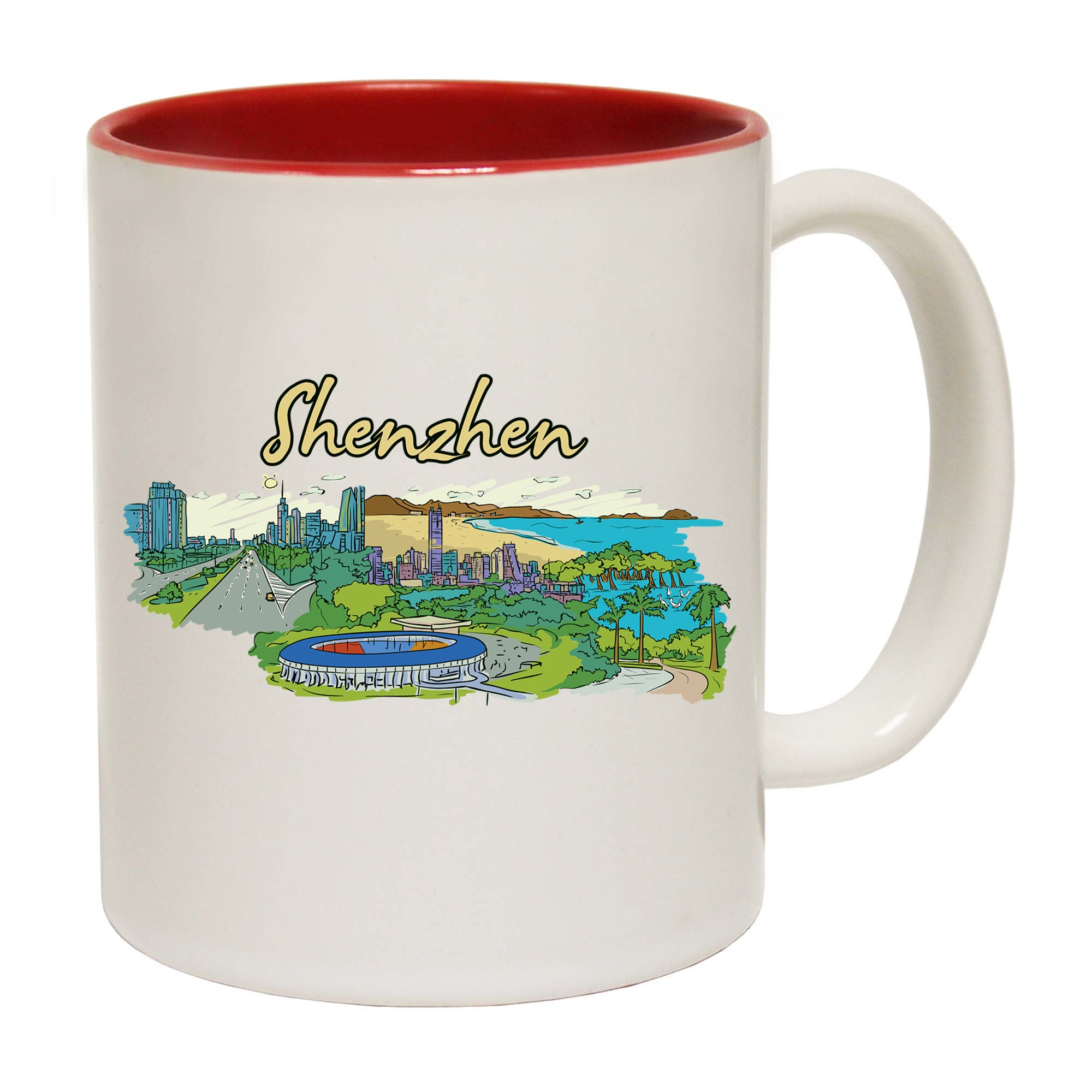 Shenzhen China Country Flag Destination - Funny Coffee Mug