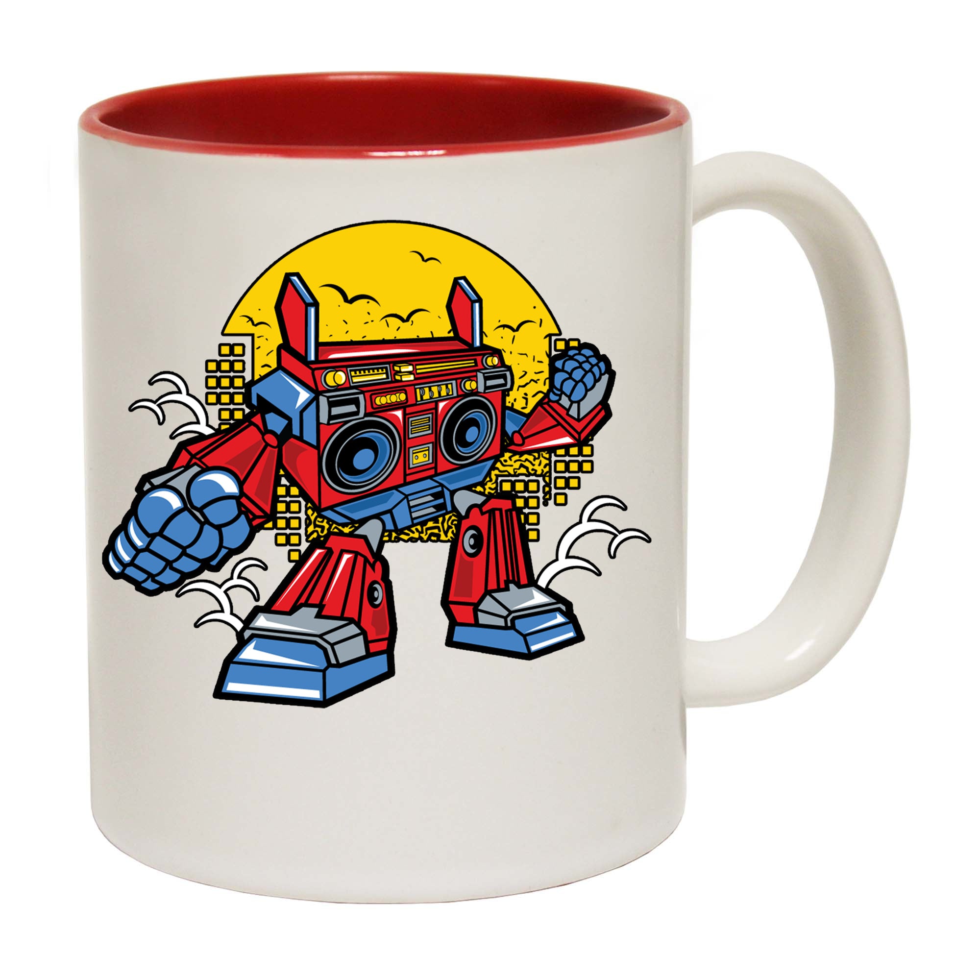 Boombox Robot Ghetto Blaster Retro - Funny Coffee Mug