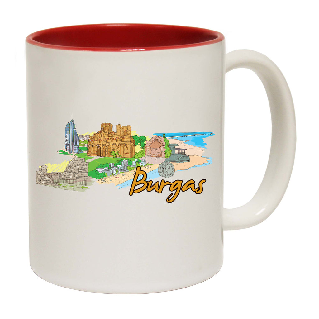 Burgas Bulgaria Country Flag Destination - Funny Coffee Mug