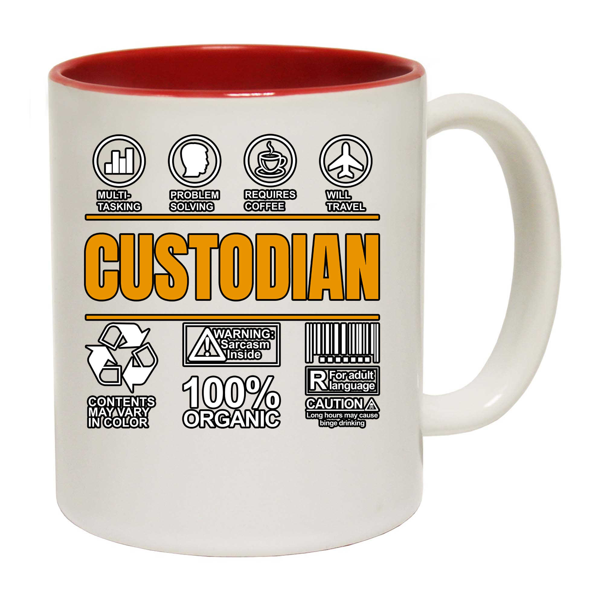 Custodian Sarcastic Humour - Funny Coffee Mug