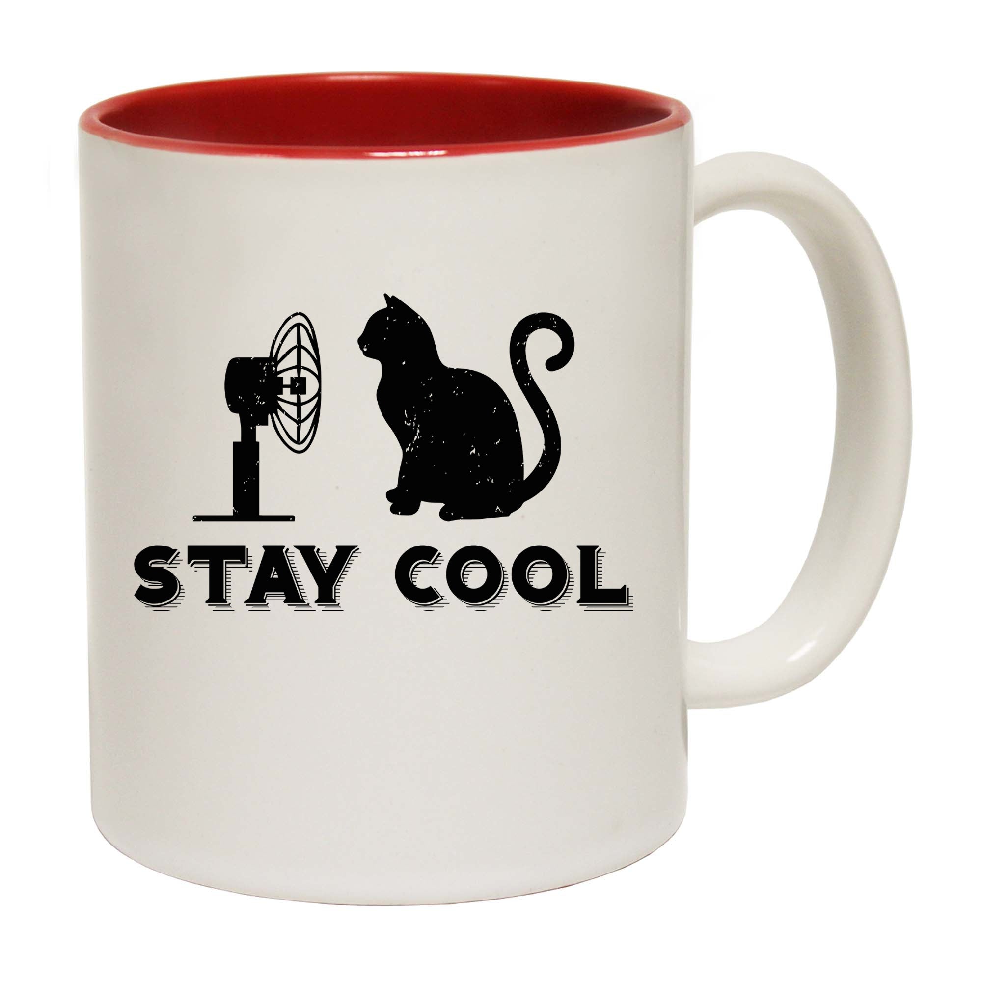 Stay Cool Cat Fan Kitten Pussy Cats - Funny Coffee Mug