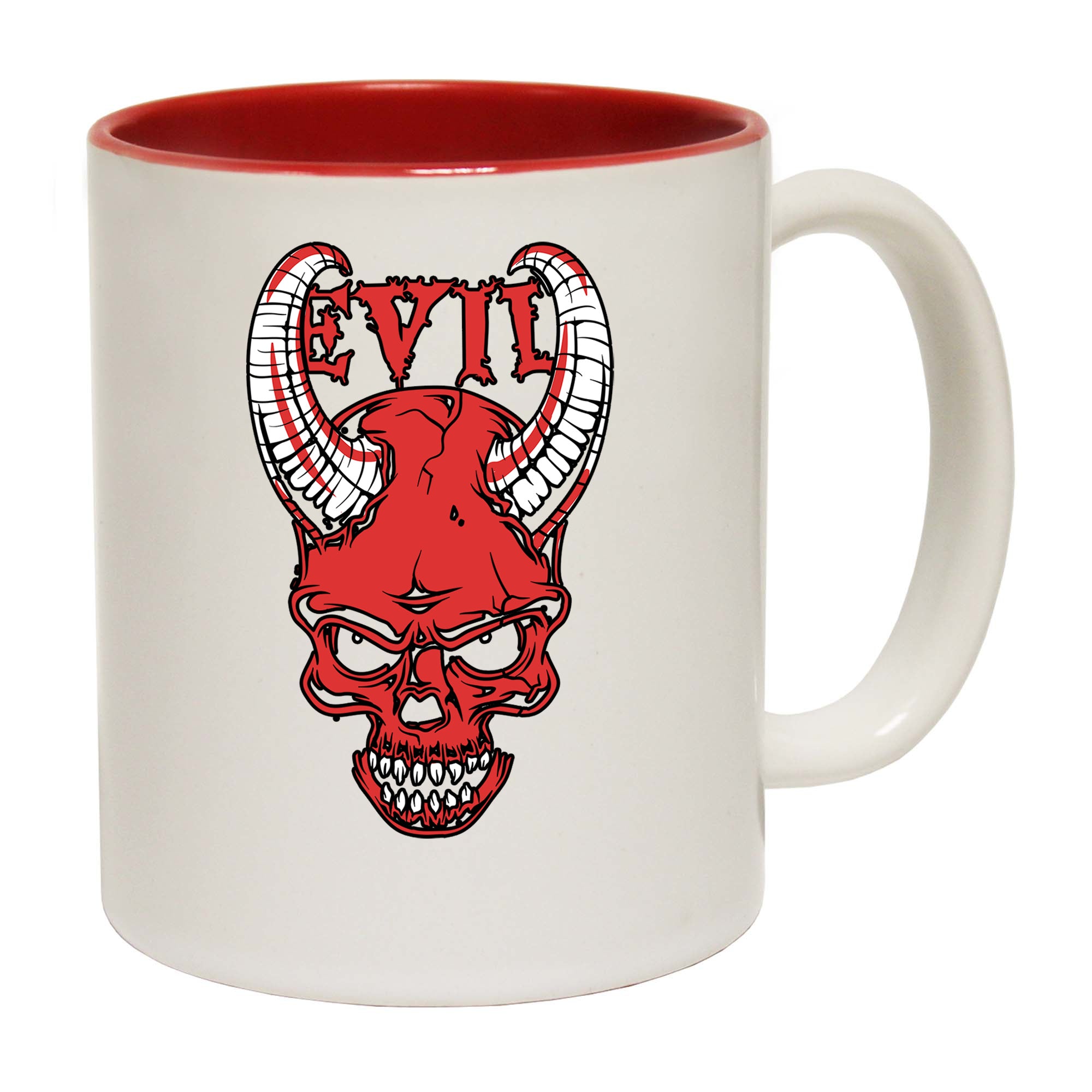 Evil Skull Horns - Funny Coffee Mug