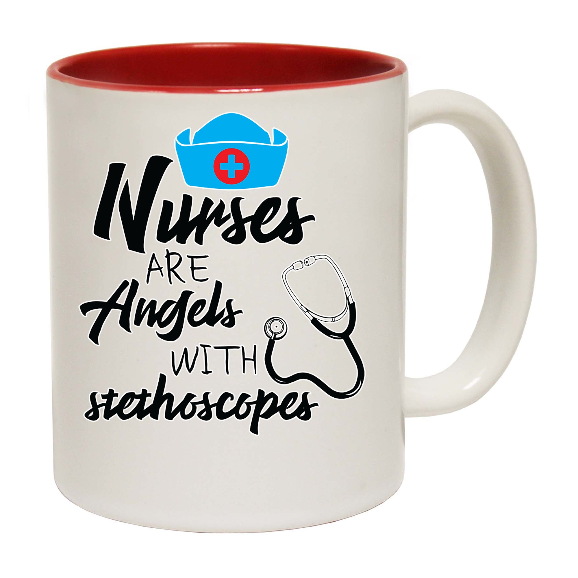 Nurses Are Angles With Stethoscopes - Funny Coffee Mug