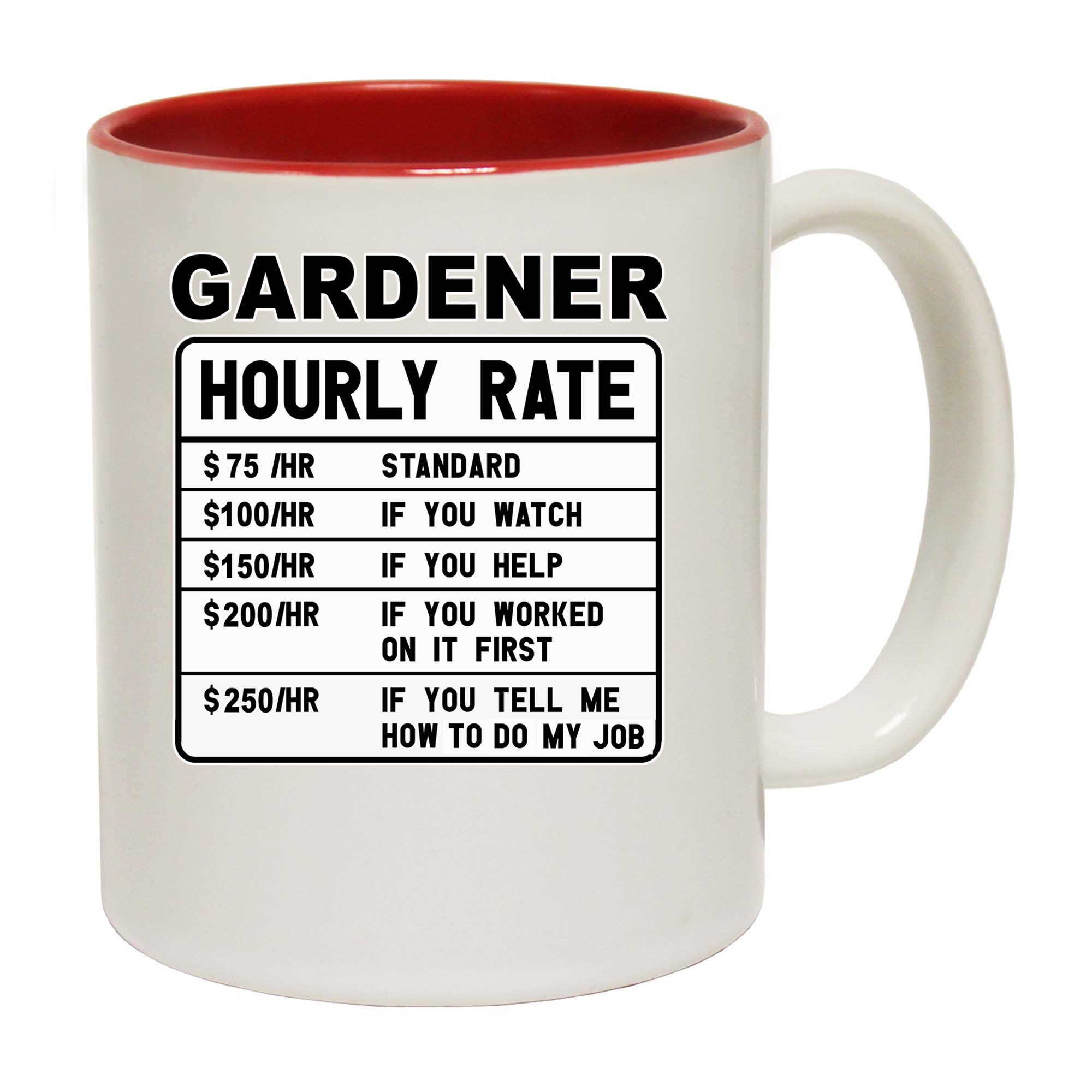 Gardener Hourly Rate - Funny Coffee Mug