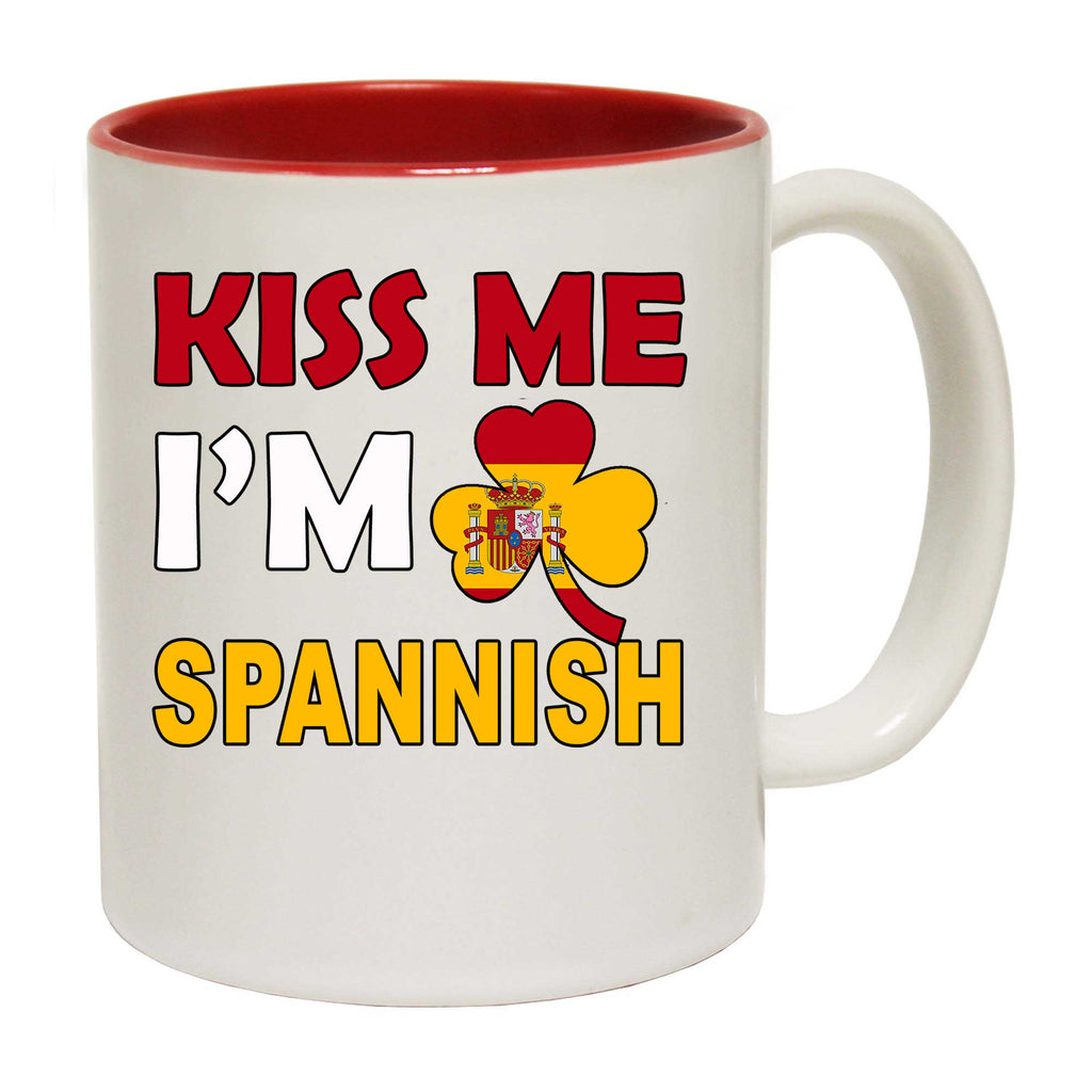 Kiss Me Im Spannish Spain Flag Lucky - Funny Coffee Mug