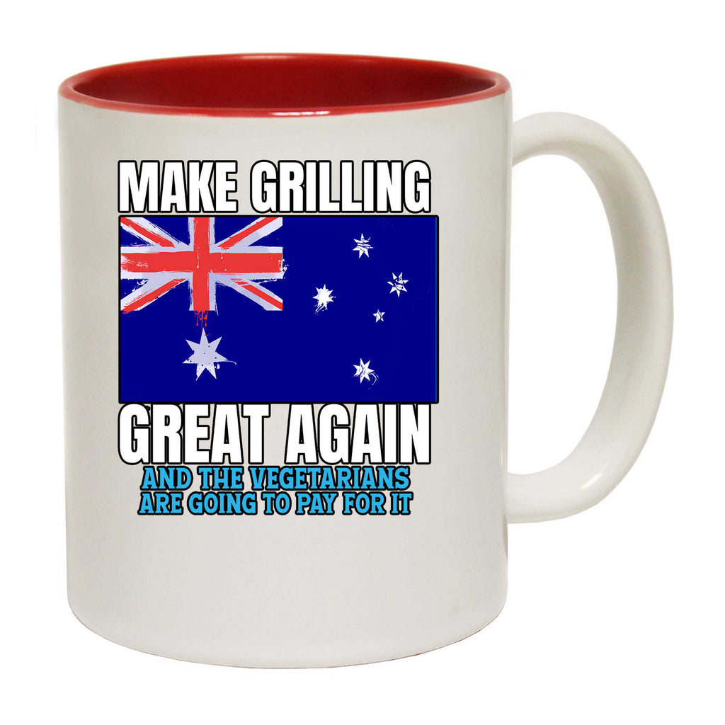 Make Grilling Great Again Bbq Joke Australia Flag - Funny Coffee Mug