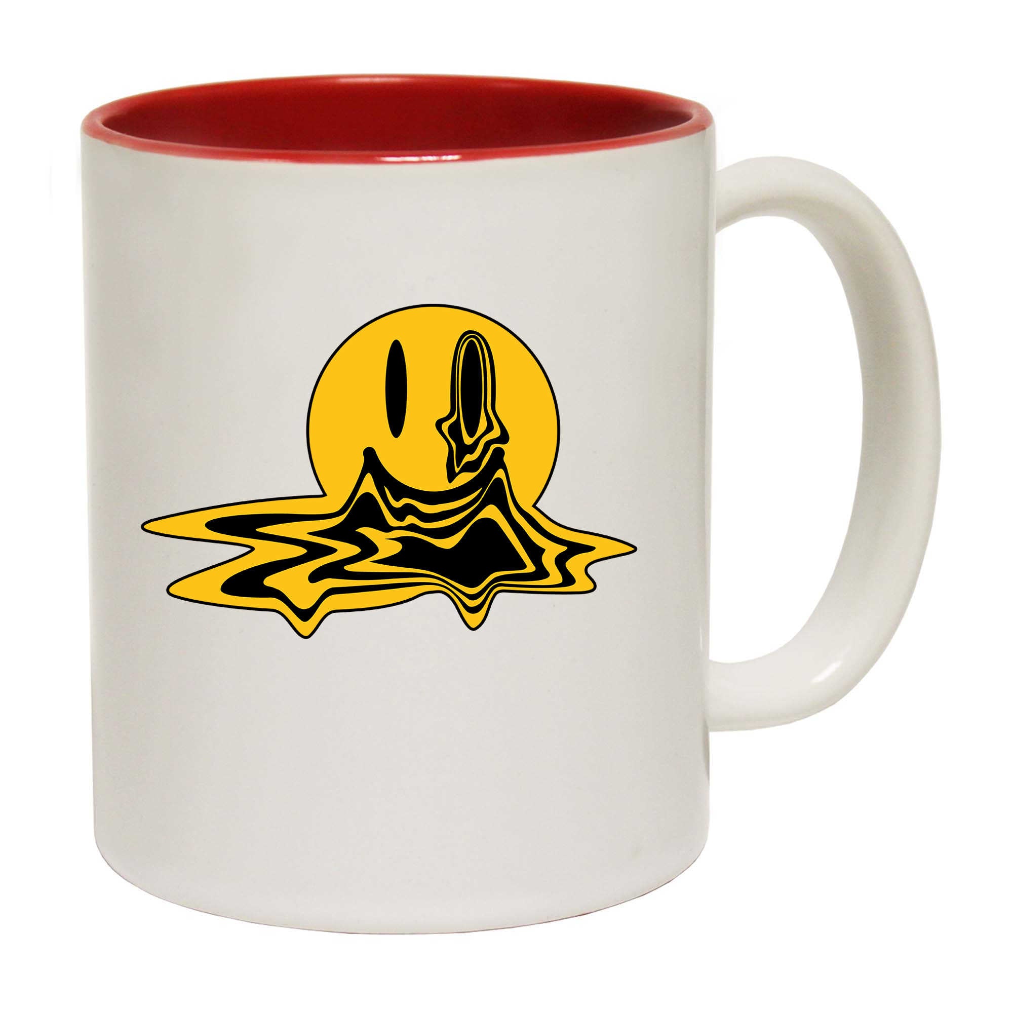 Melting Smile Face Retro Happy Emoticon - Funny Coffee Mug