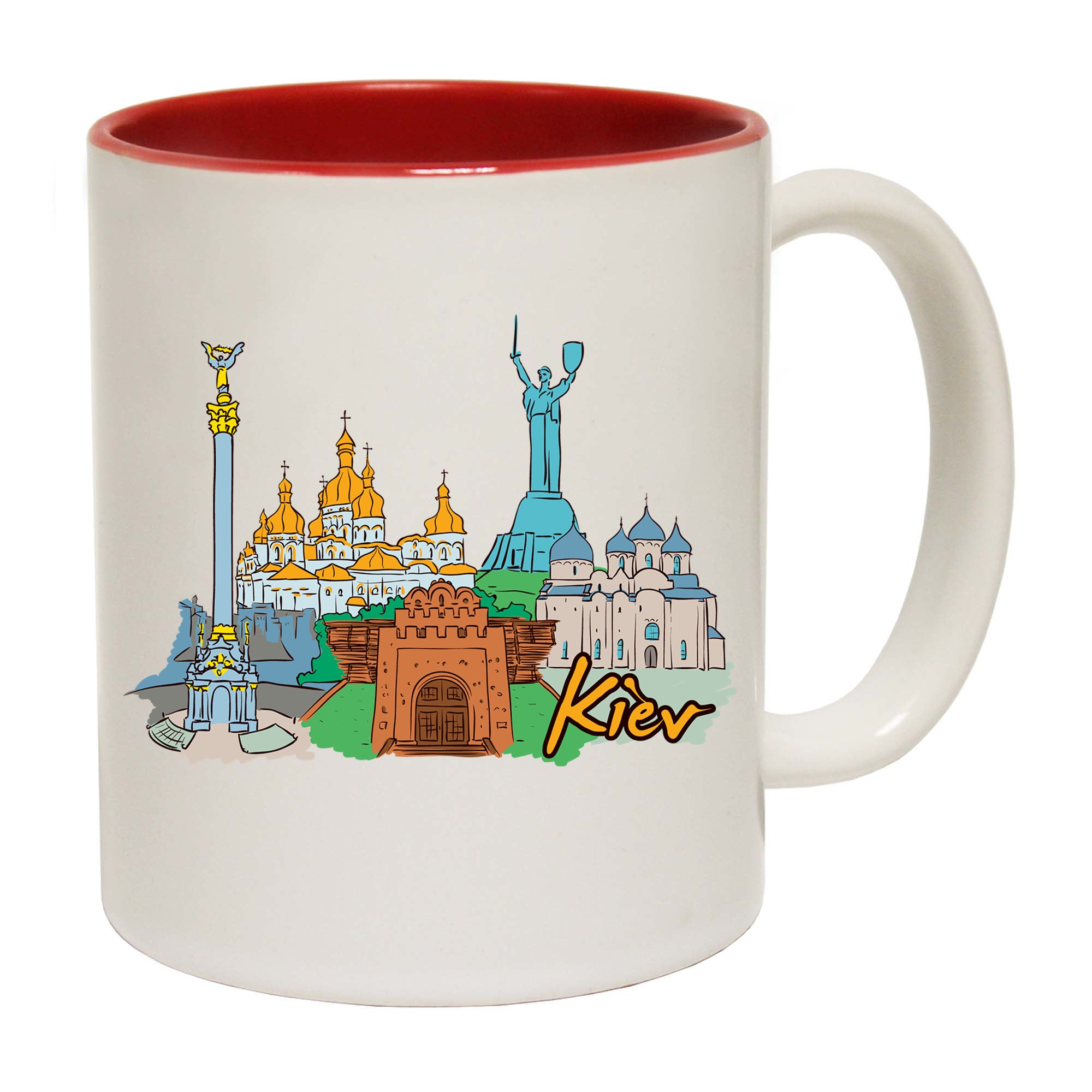 Kiev Ukraine Country Flag Destination - Funny Coffee Mug