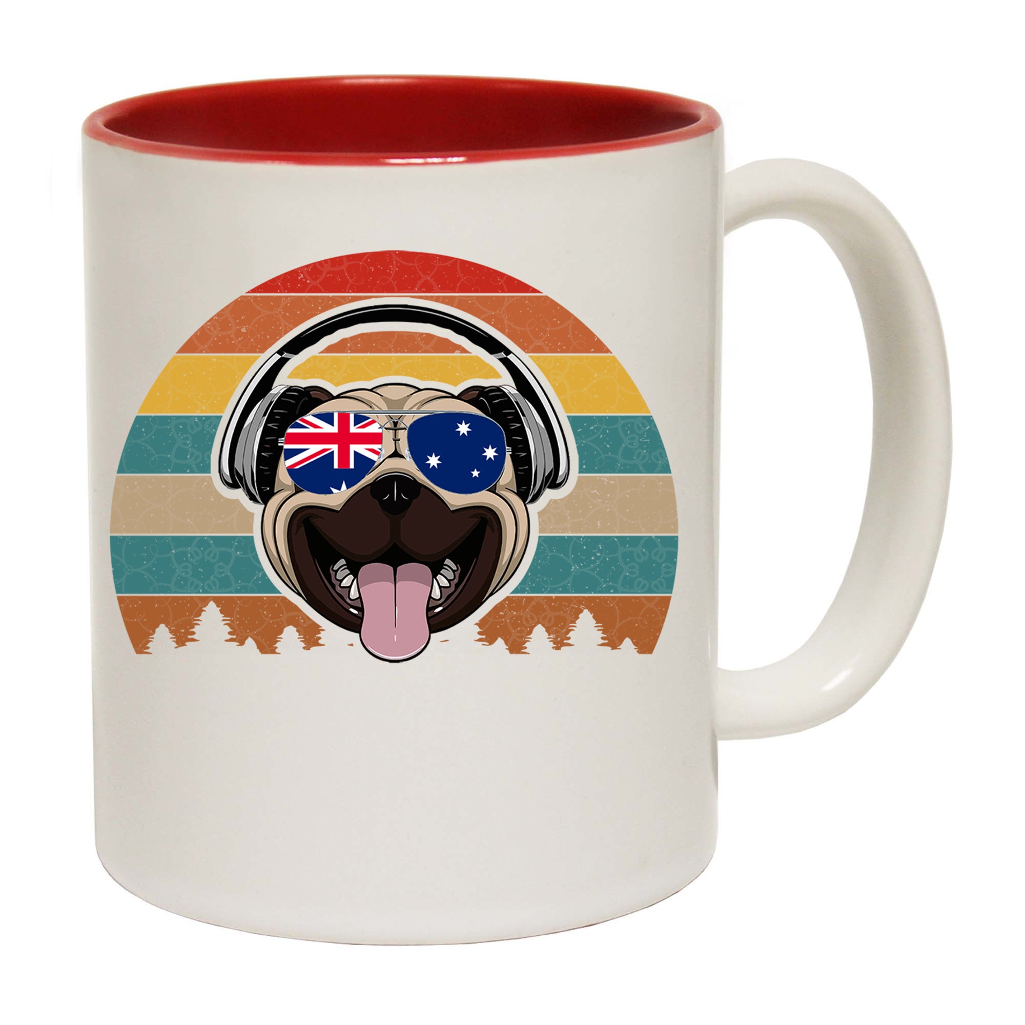 Cool Pug Headphones - Funny Coffee Mug