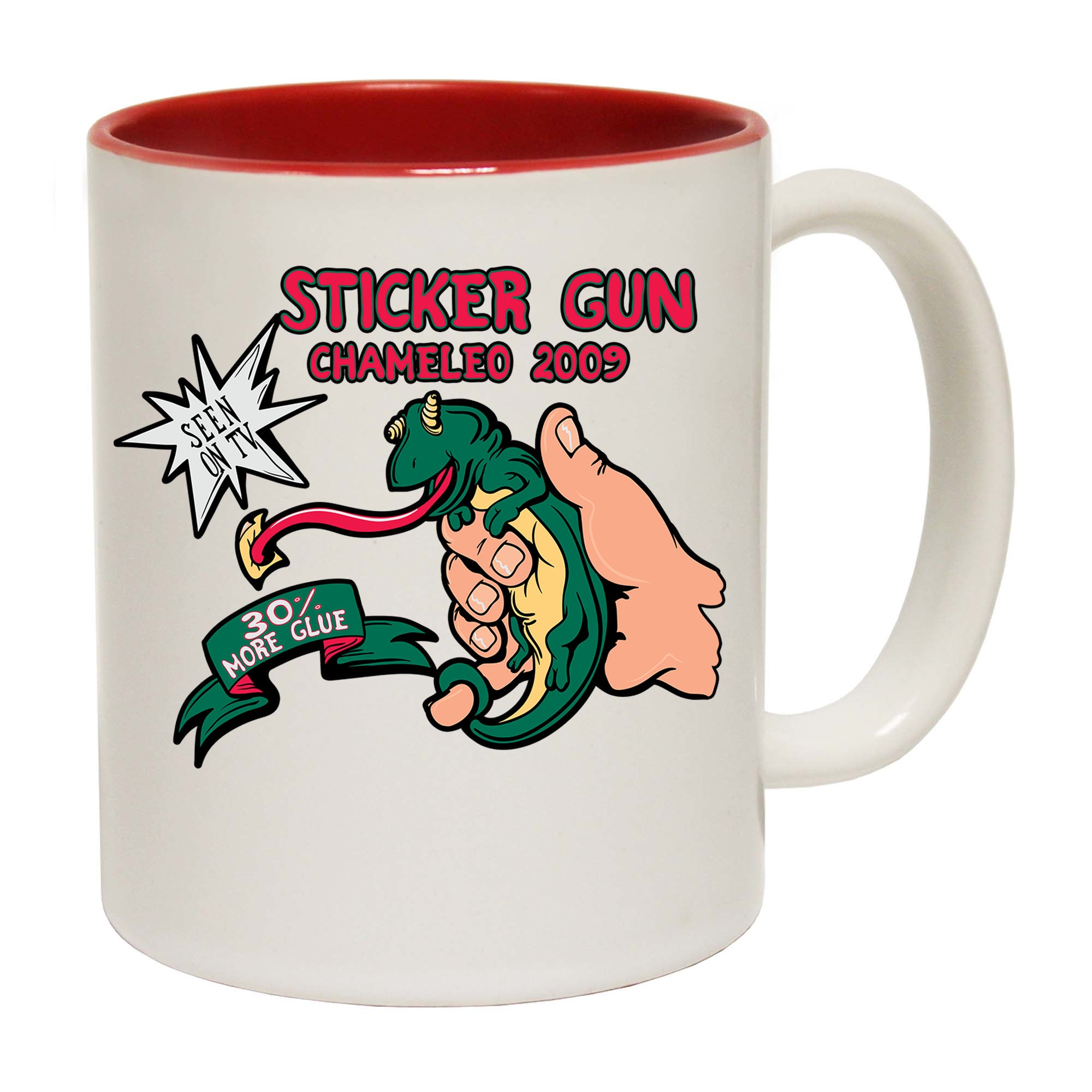 Sticker Gun Chaneleo - Funny Coffee Mug