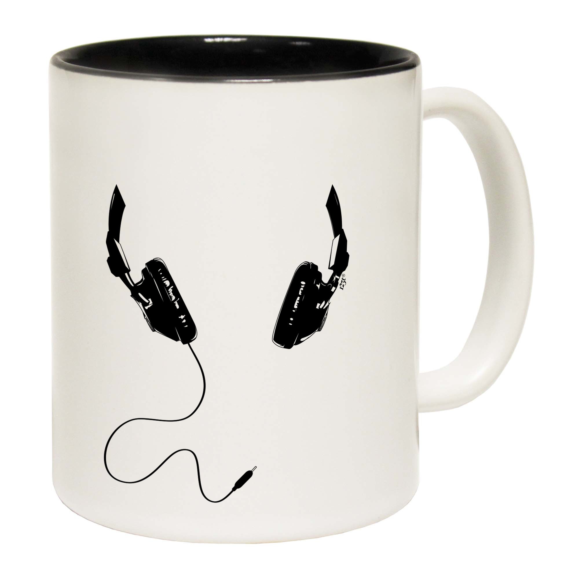 Headphones Around Neck - Funny Coffee Mug Cup