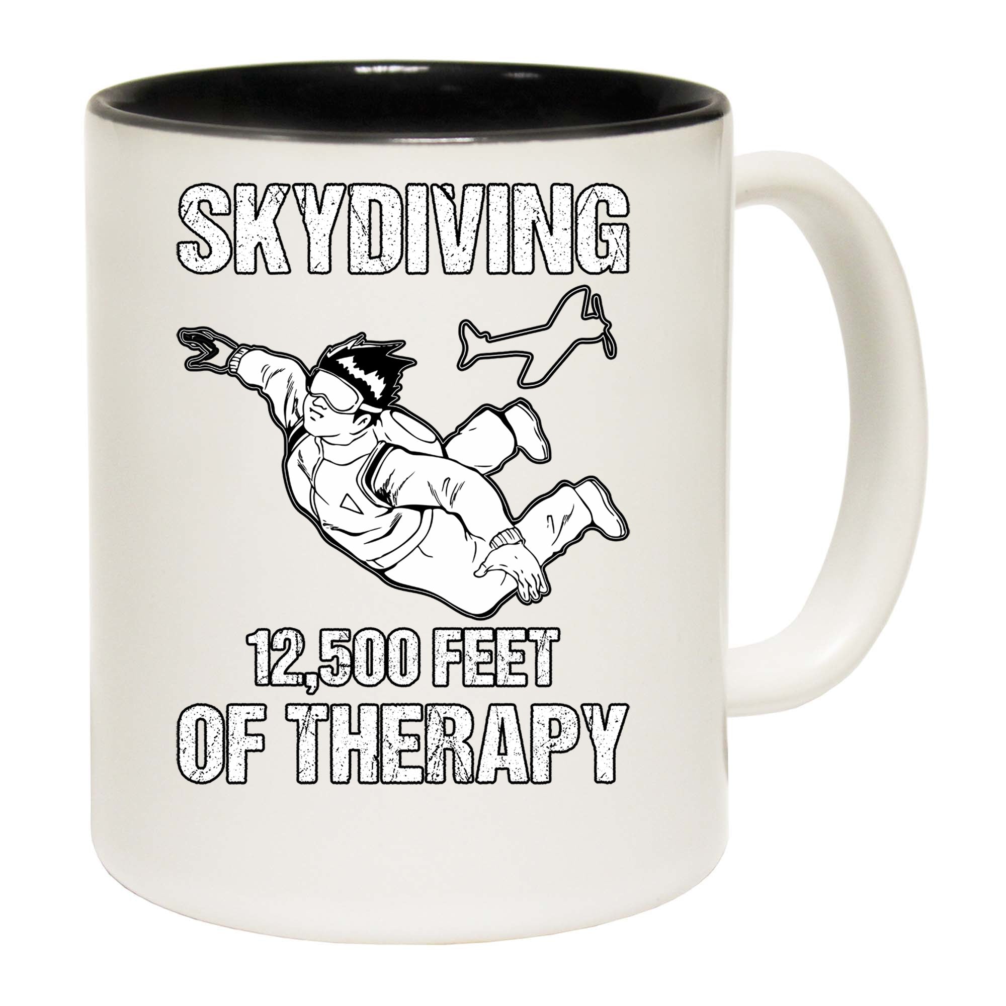 Skydiving 12500 Feet Of Therapy - Funny Coffee Mug