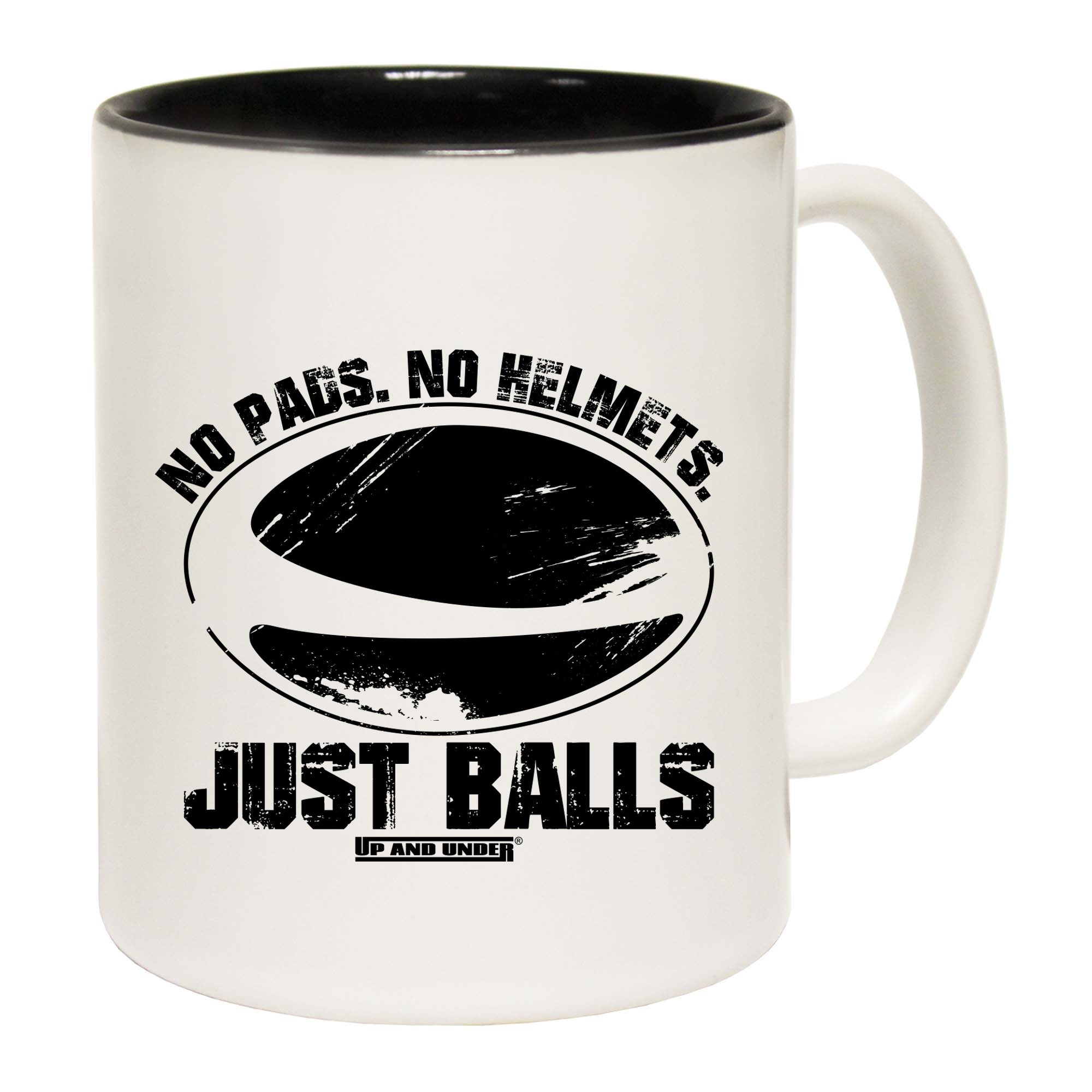 Uau No Pads No Helments Just Balsl - Funny Coffee Mug