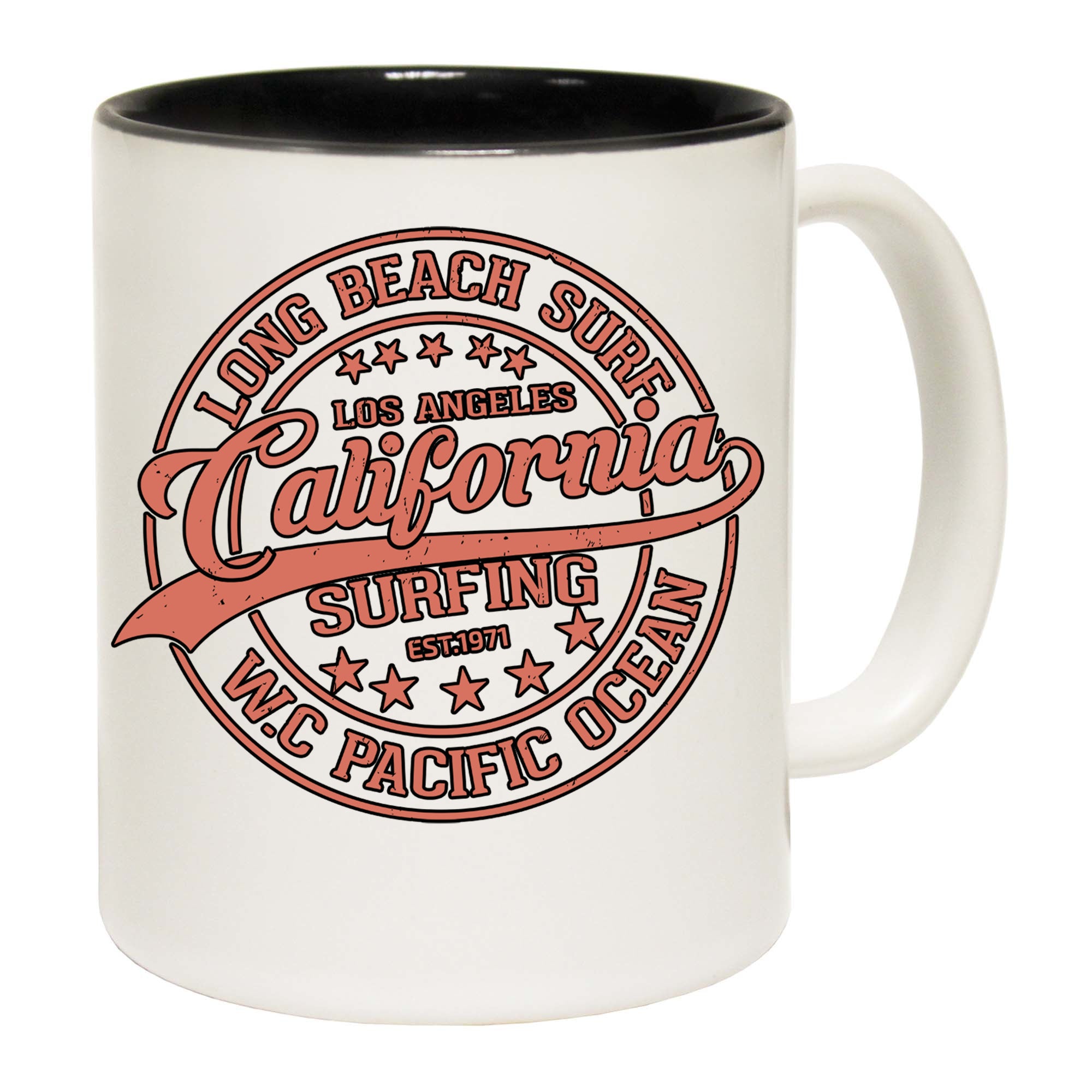 Long Beach California Surfing Surf - Funny Coffee Mug