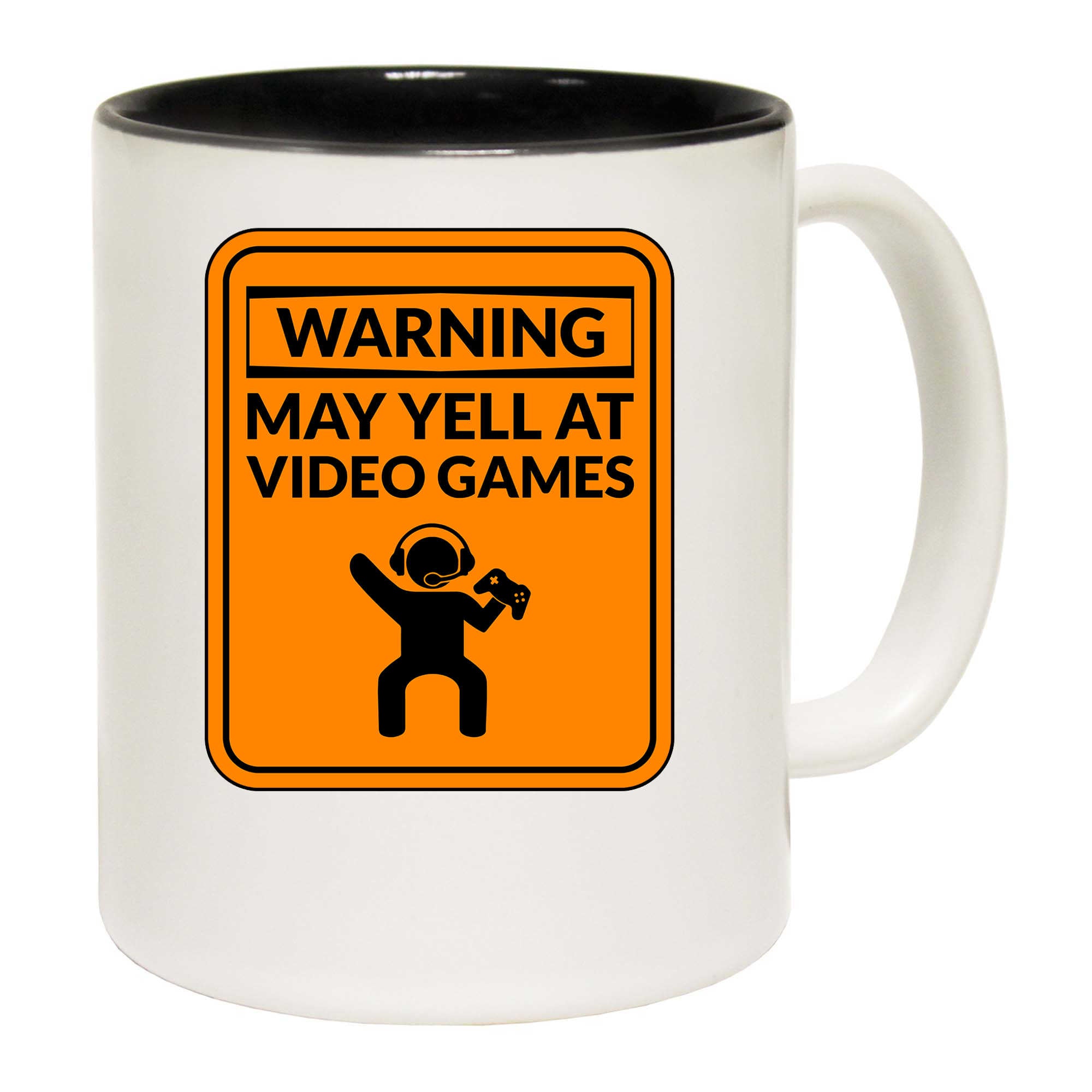 Warning May Yell At Video Games Gamer - Funny Coffee Mug
