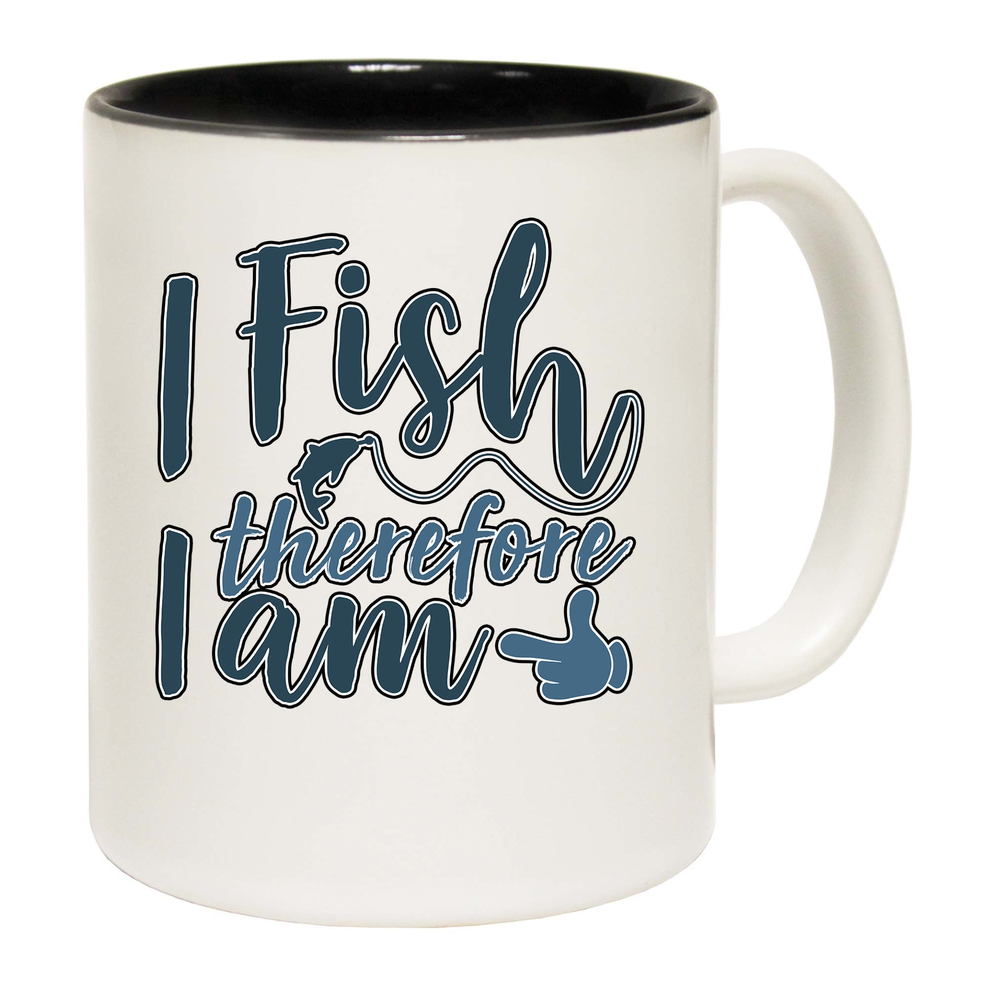 I Fish Therefore I Am - Funny Coffee Mug
