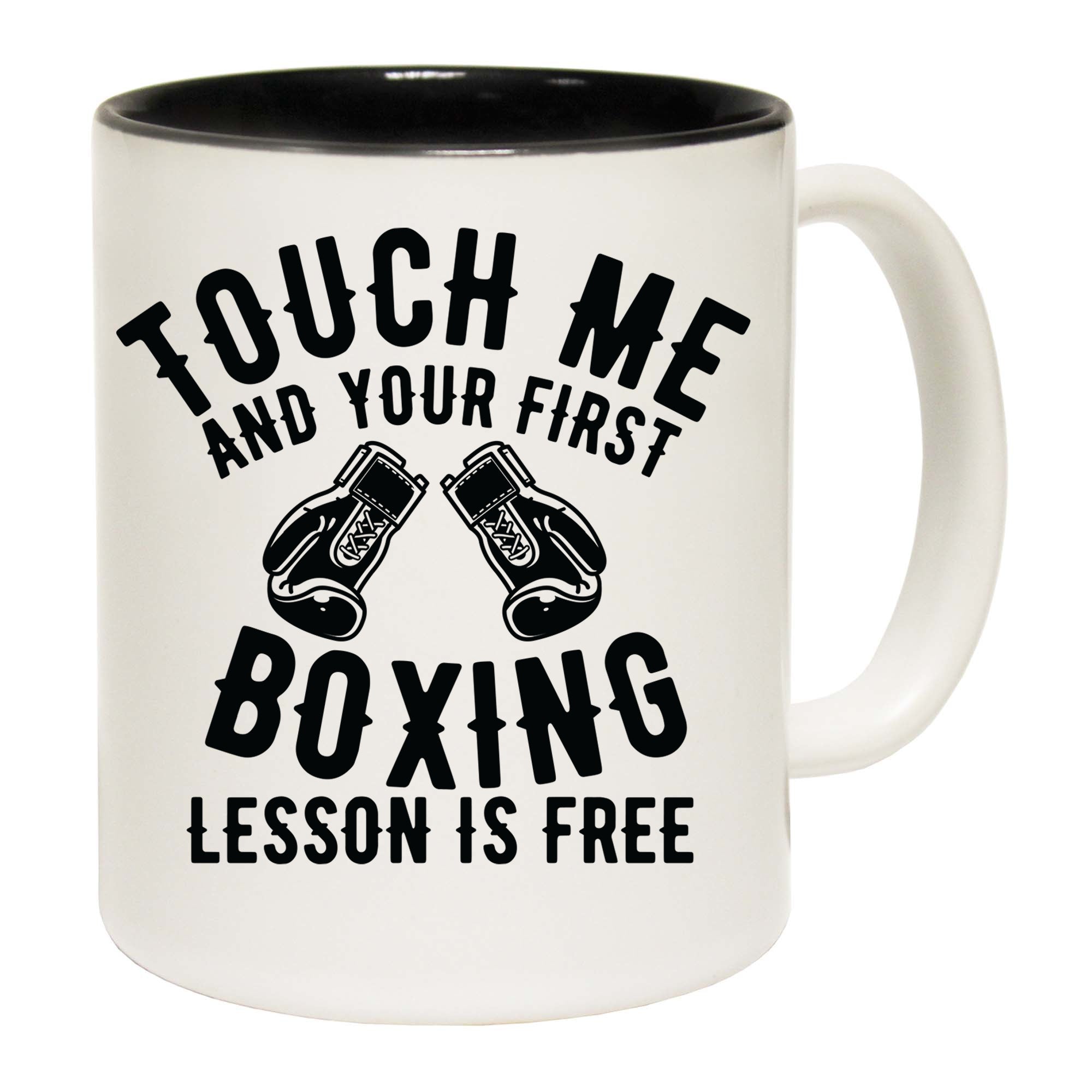 Boxing Touch Me And First Lesson Free - Funny Coffee Mug