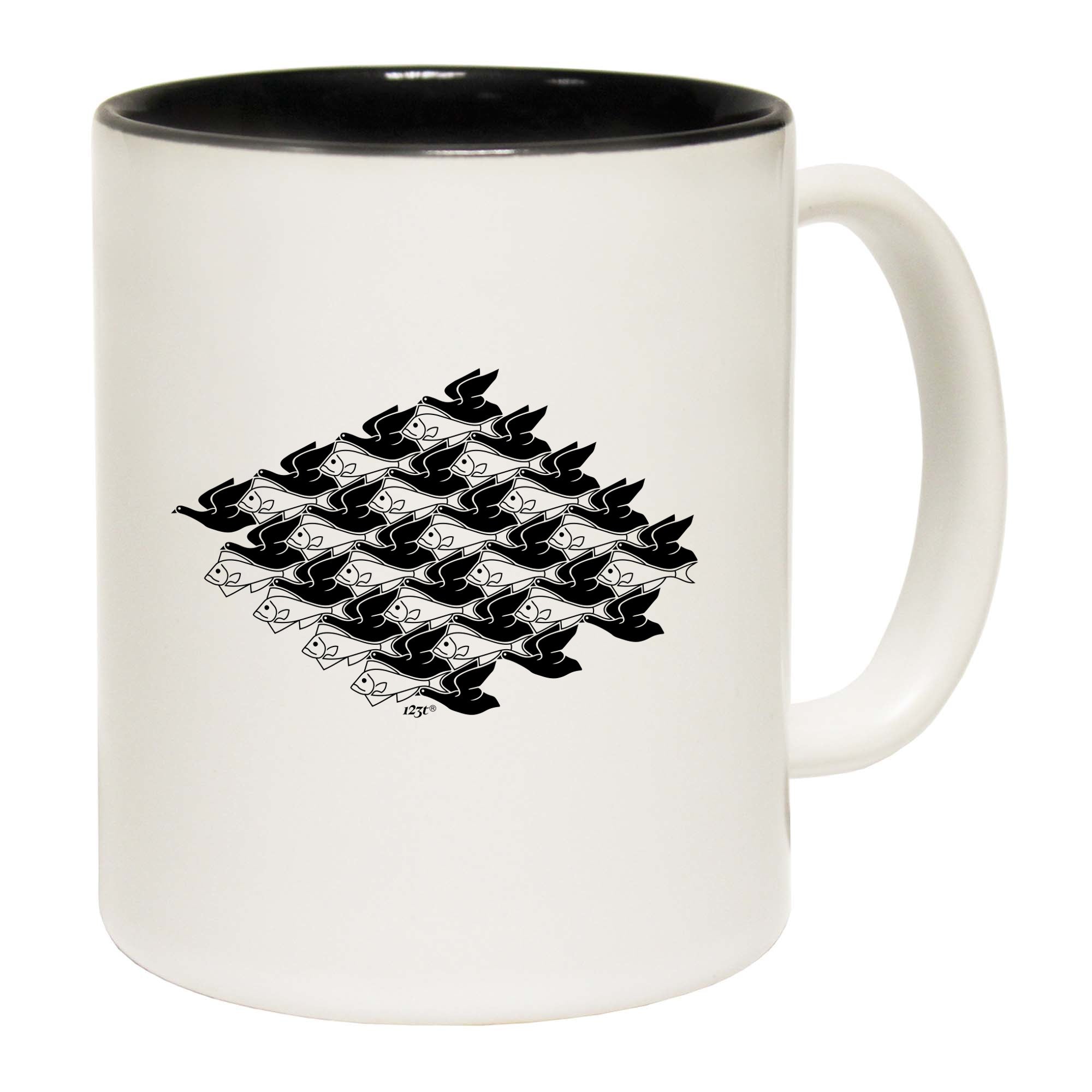 Fish Swan Illusion - Funny Coffee Mug