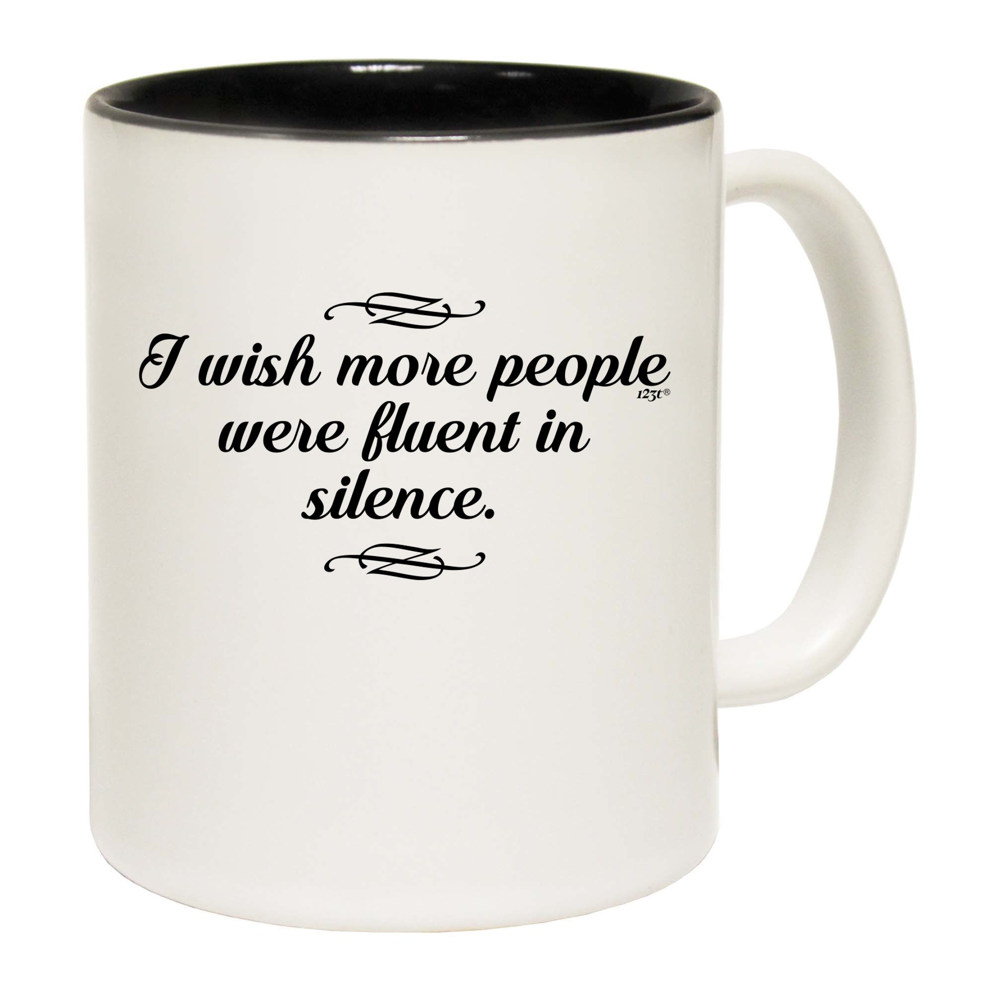 Wish More People Were Fluant In Silence - Funny Coffee Mug