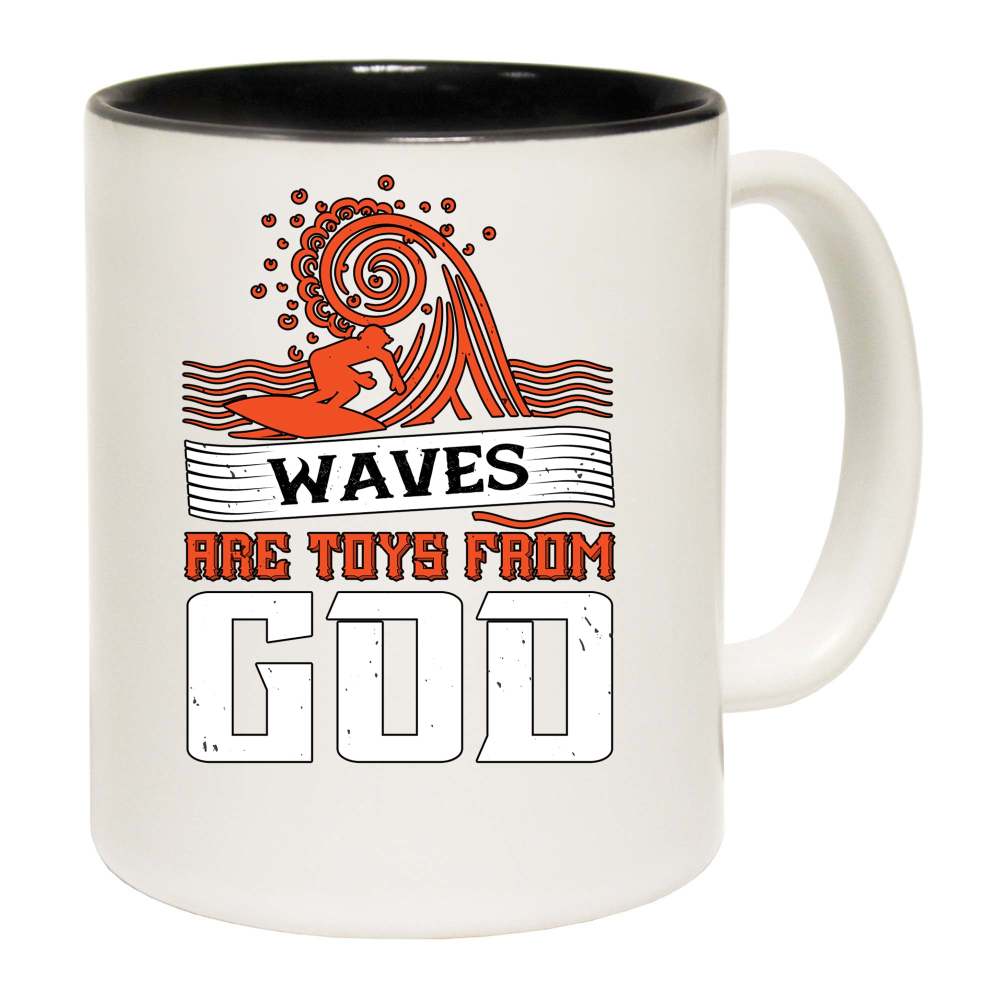 Surfing Waves Are Toys From God - Funny Coffee Mug