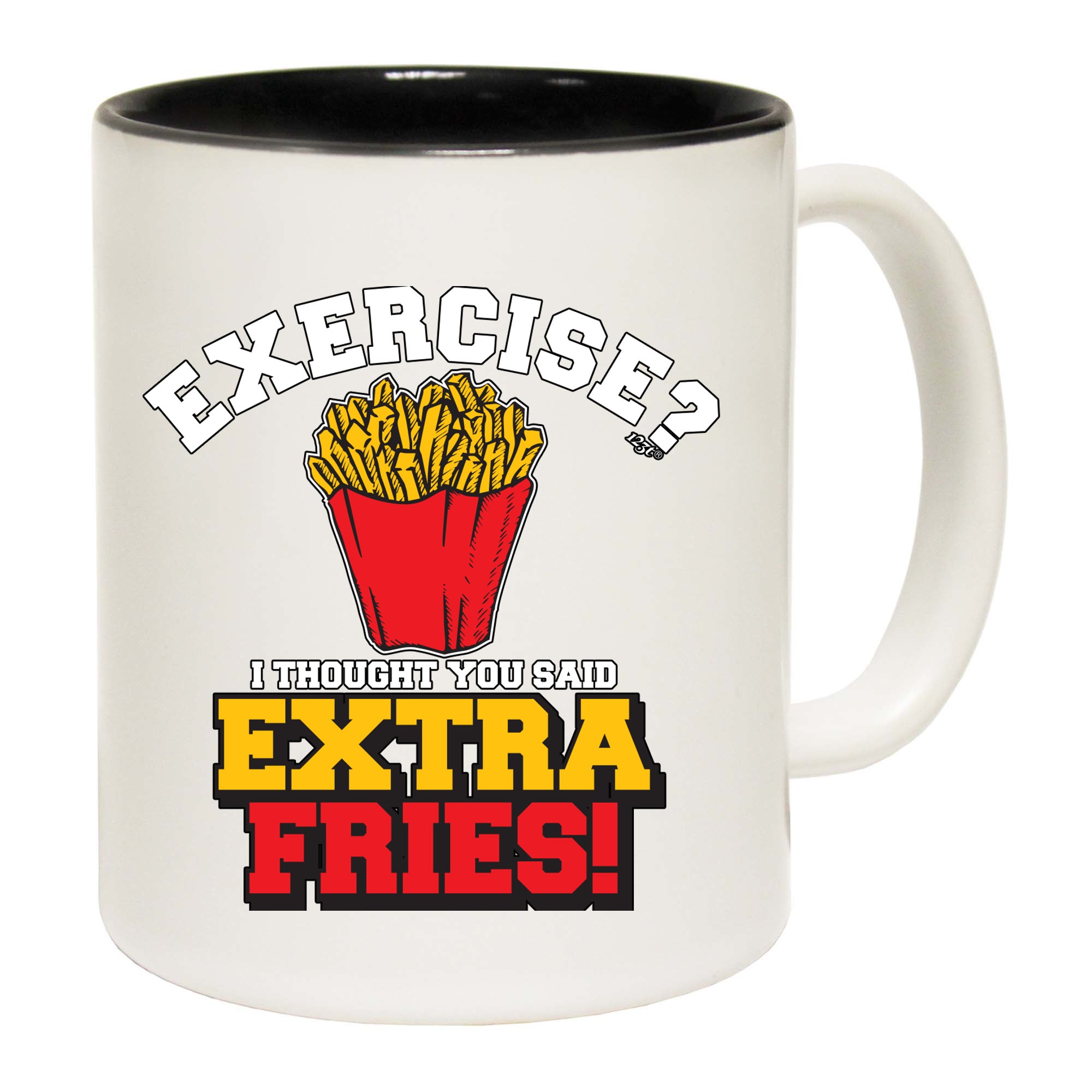 Extra Fries Exercise - Funny Coffee Mug Cup
