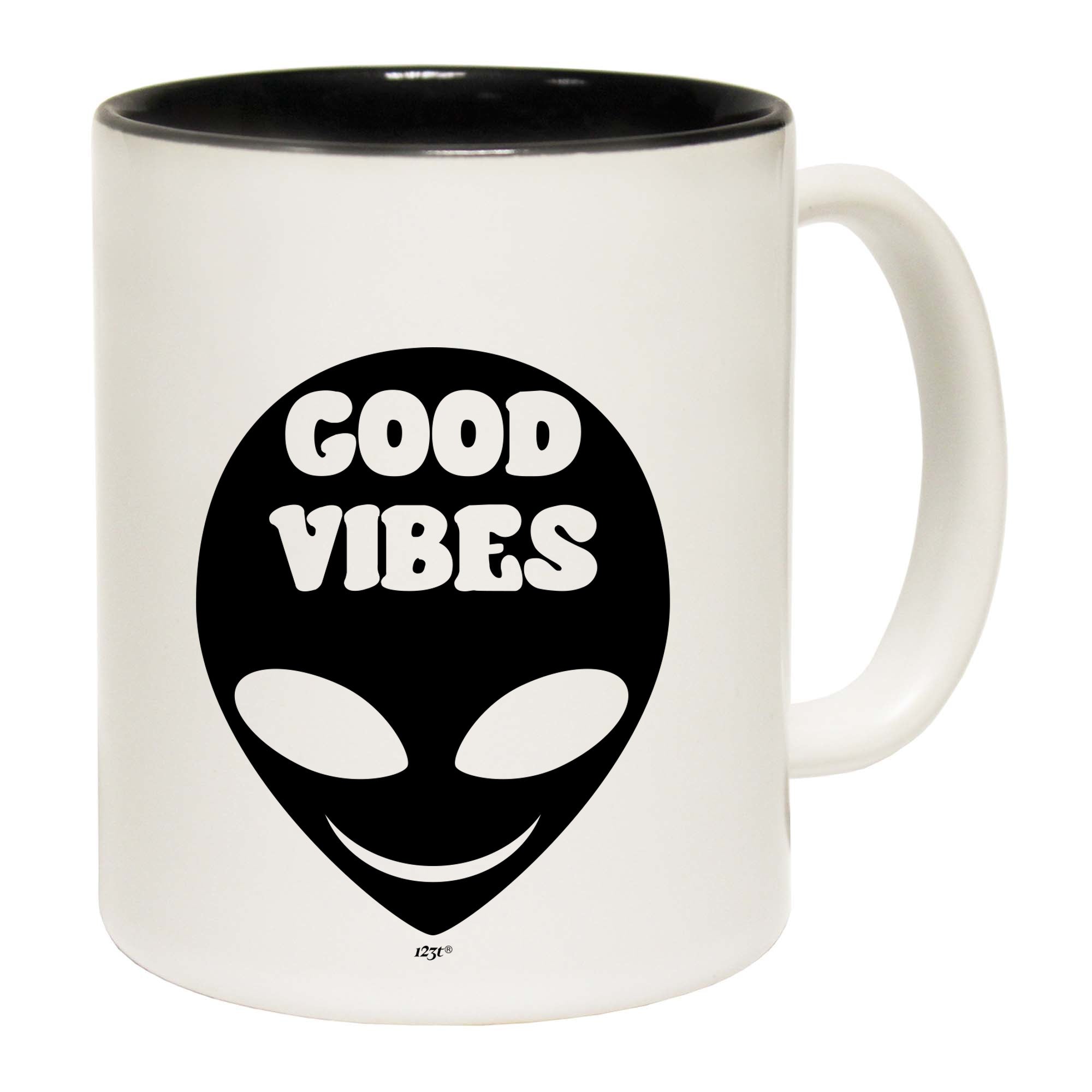 Festival Good Vibes Alien White - Funny Coffee Mug Cup