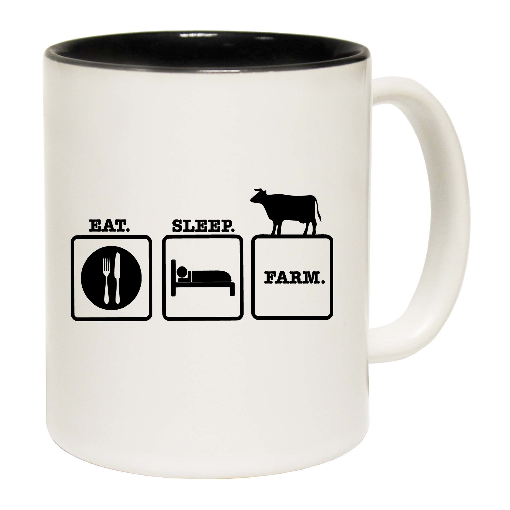 Eat Sleep Farm - Funny Coffee Mug