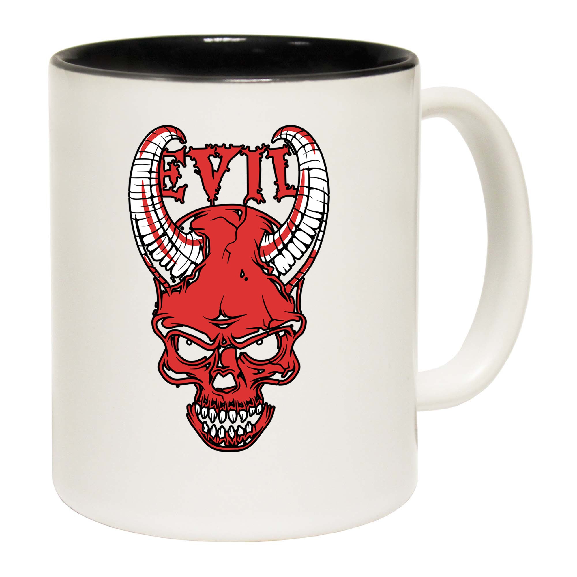 Evil Skull Horns - Funny Coffee Mug