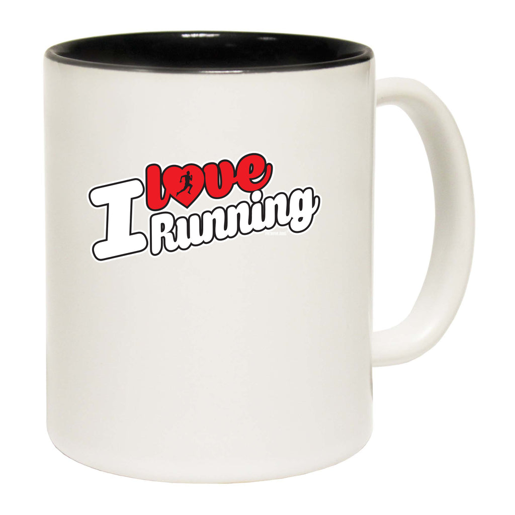 Pb I Love Running Stencil - Funny Coffee Mug