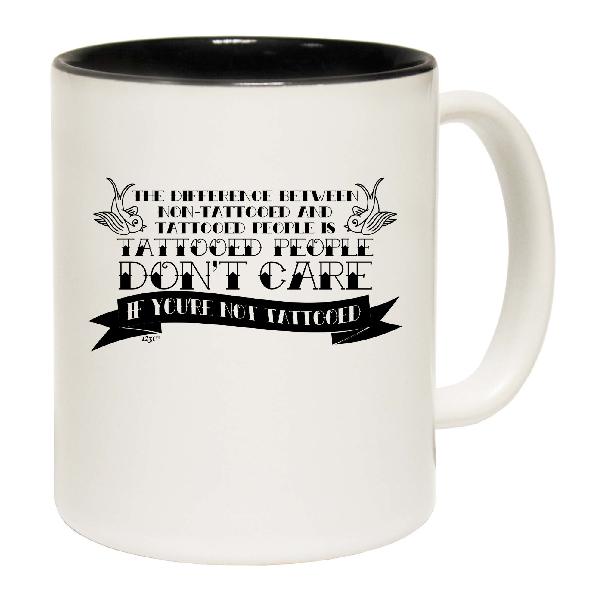 The Difference Between Tattooed People And Non Tattooed - Funny Coffee Mug