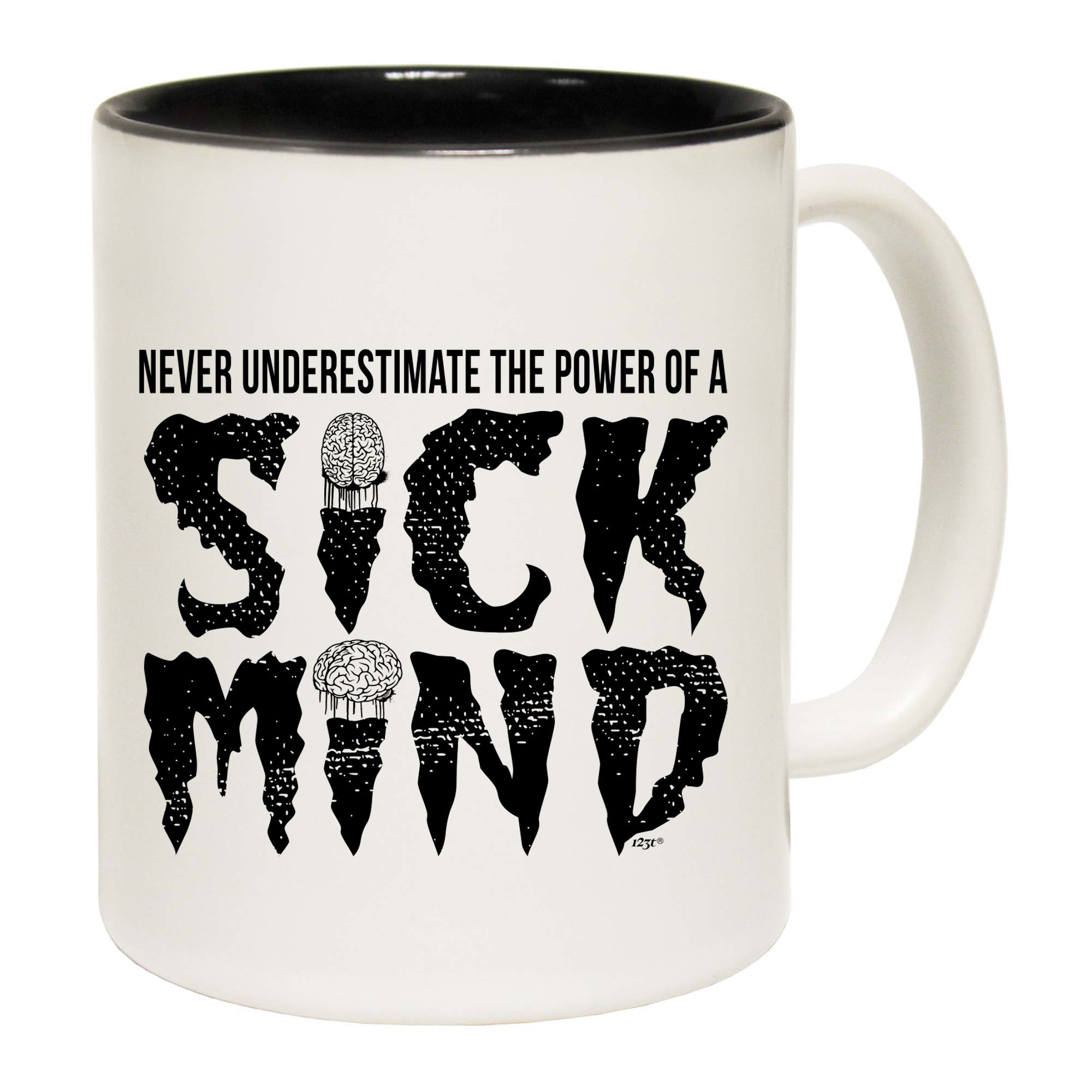 Never Understimate The Power Of A Sick Mind - Funny Coffee Mug
