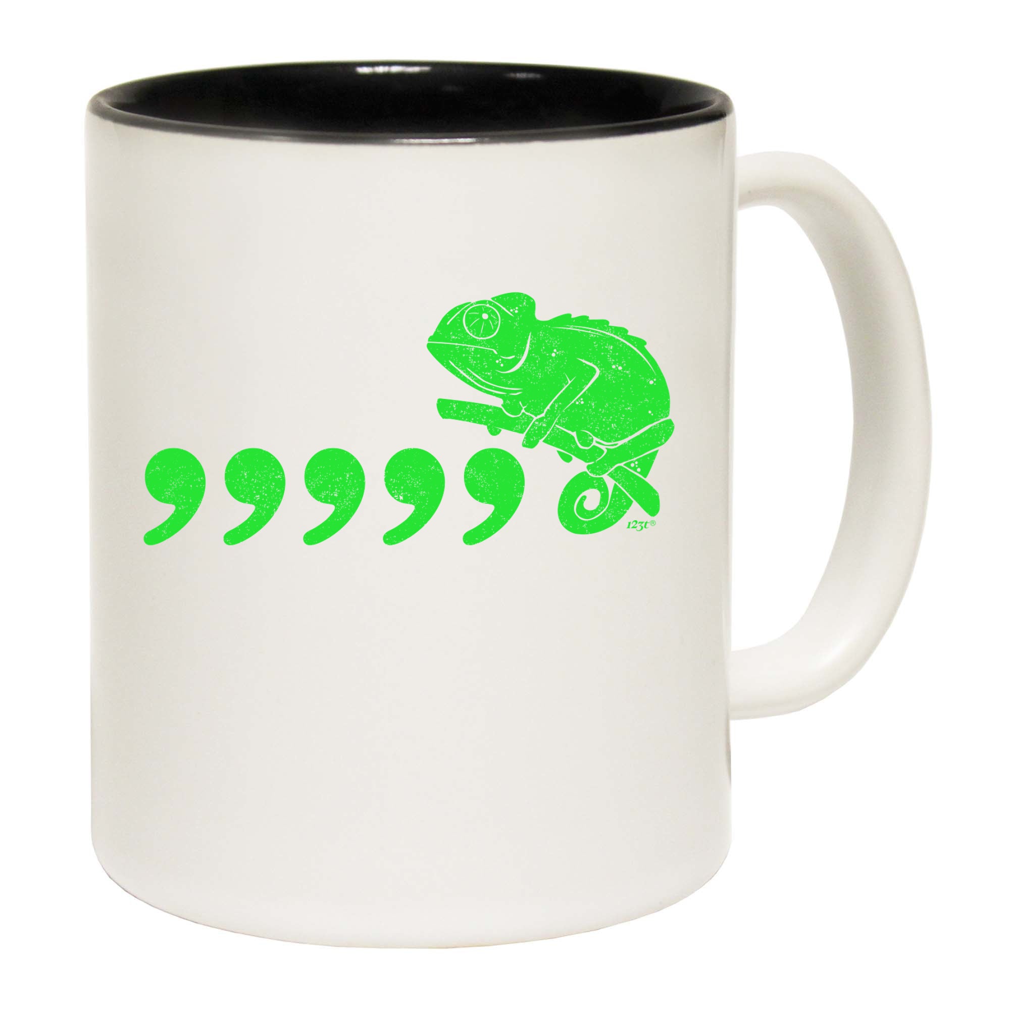 Comma Chameleon 80'S Retro - Funny Coffee Mug Cup